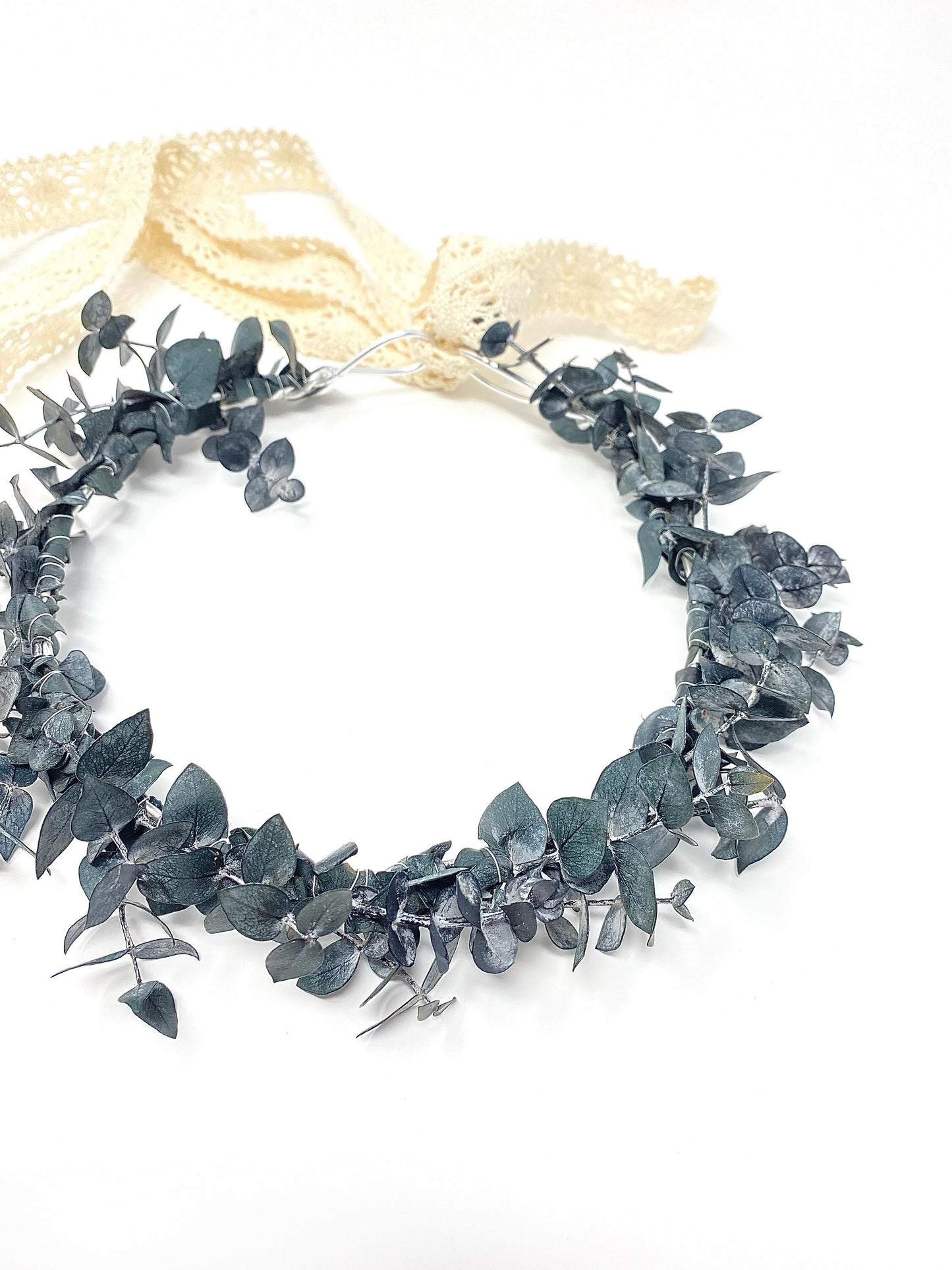 Wedding Head Wreath, Dried Flowers, Crown, Preserved Floral, Bridal, Eucalyptus, Simple, Hair Accessories, Photoshoot, Flower Girl