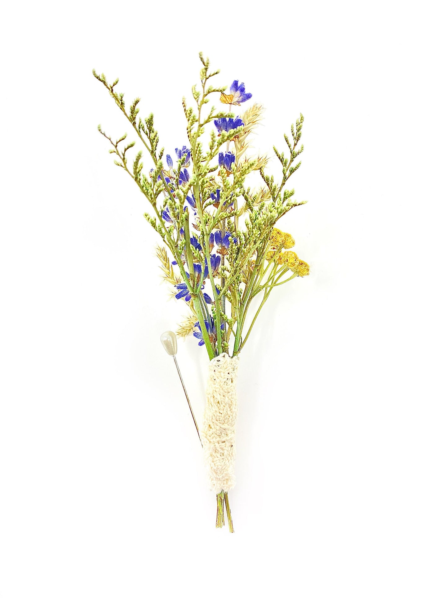 Wedding Boutonniere, Dried Flowers, Preserved Floral, Decor, Lavender, German Statice, Bridal Accessories