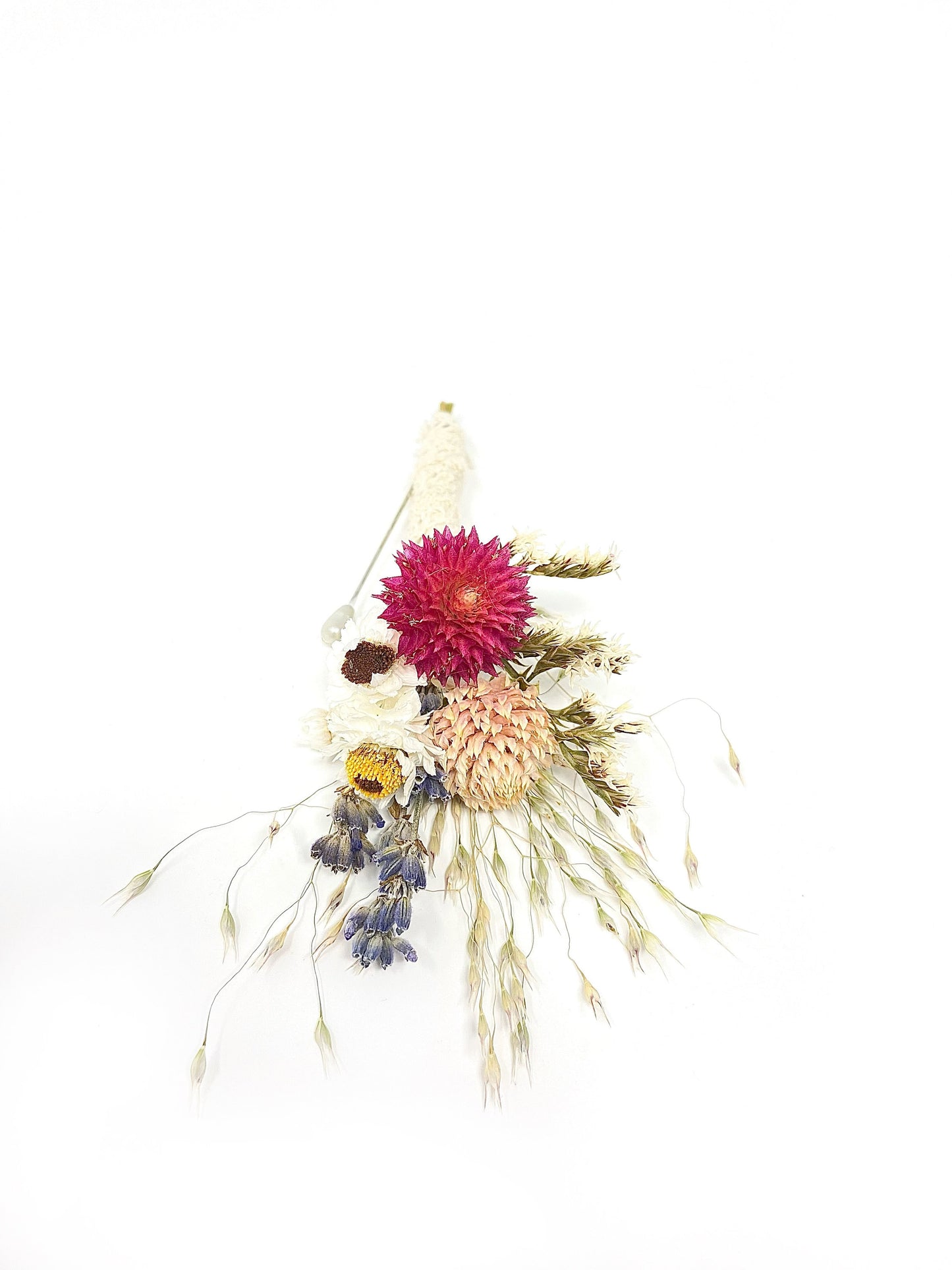 Wedding Boutonniere, Preserved Floral, Dried Flowers, Bridal Accessories, Decor, Lavender, Ammobium, German Statice