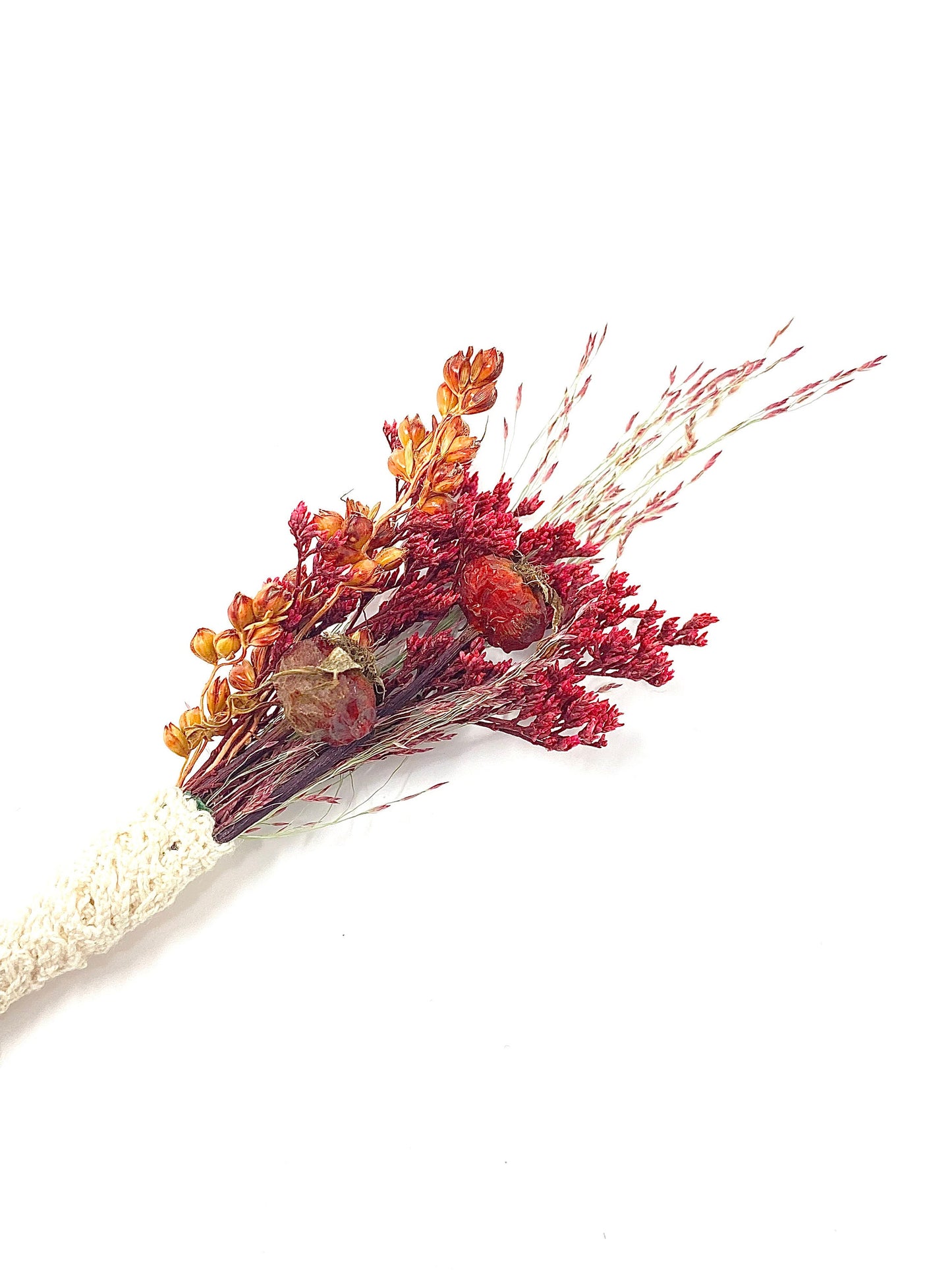 Wedding Boutonniere, Dried Flowers, Bridal Accessories, Preserved Floral, Prom, Red, Christmas Boutonniere, Caspia