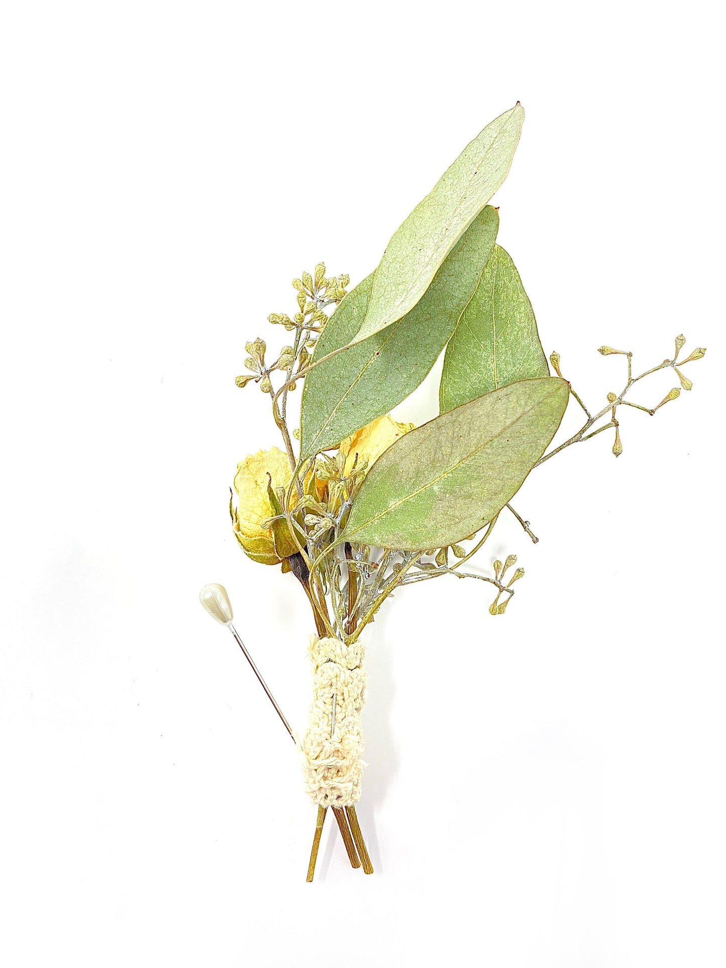 Wedding Boutonniere, Dried Roses, Wedding Accessory, Bridal, Simple, Dried Flowers, Neutral, White and Green, Decor, Dried Boutonneire