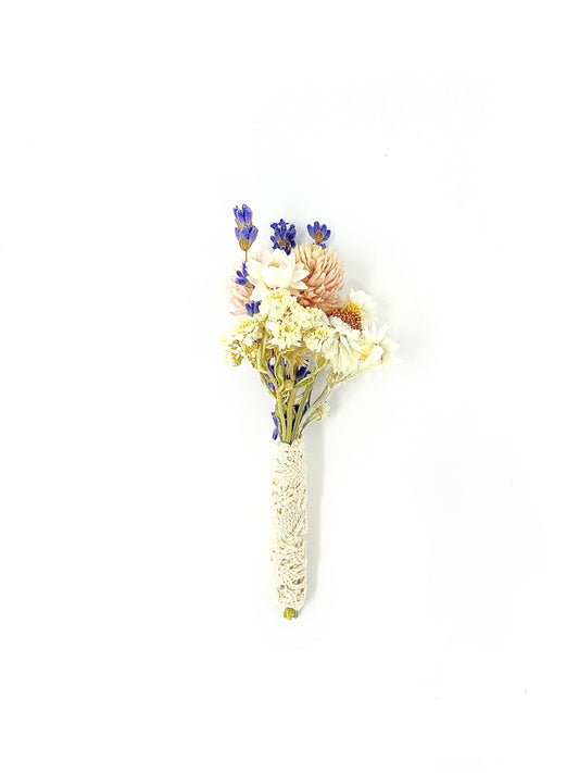 Boutonniere, Wedding Accessories, Dried Flowers, Preserved Floral, Bridal, Decor, Pink and Purple, Ammobium, Lavender