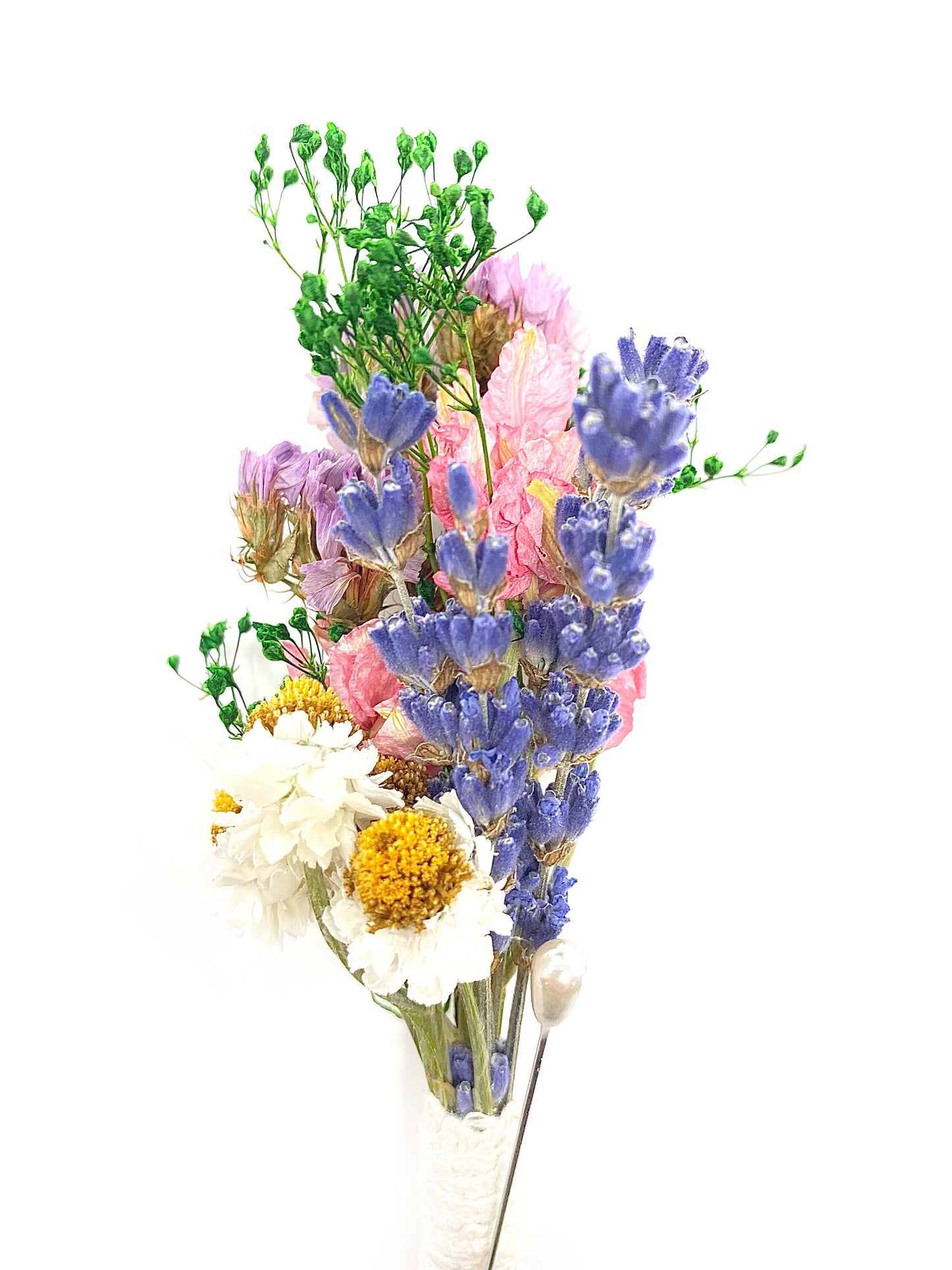 Boutonniere, Dried Flowers, Wedding Accessories, Preserved Floral, Bridal, Lavender, Decor, Purple and Pink, Ammobium