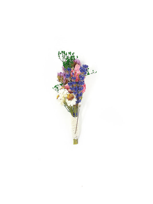 Boutonniere, Dried Flowers, Wedding Accessories, Preserved Floral, Bridal, Lavender, Decor, Purple and Pink, Ammobium