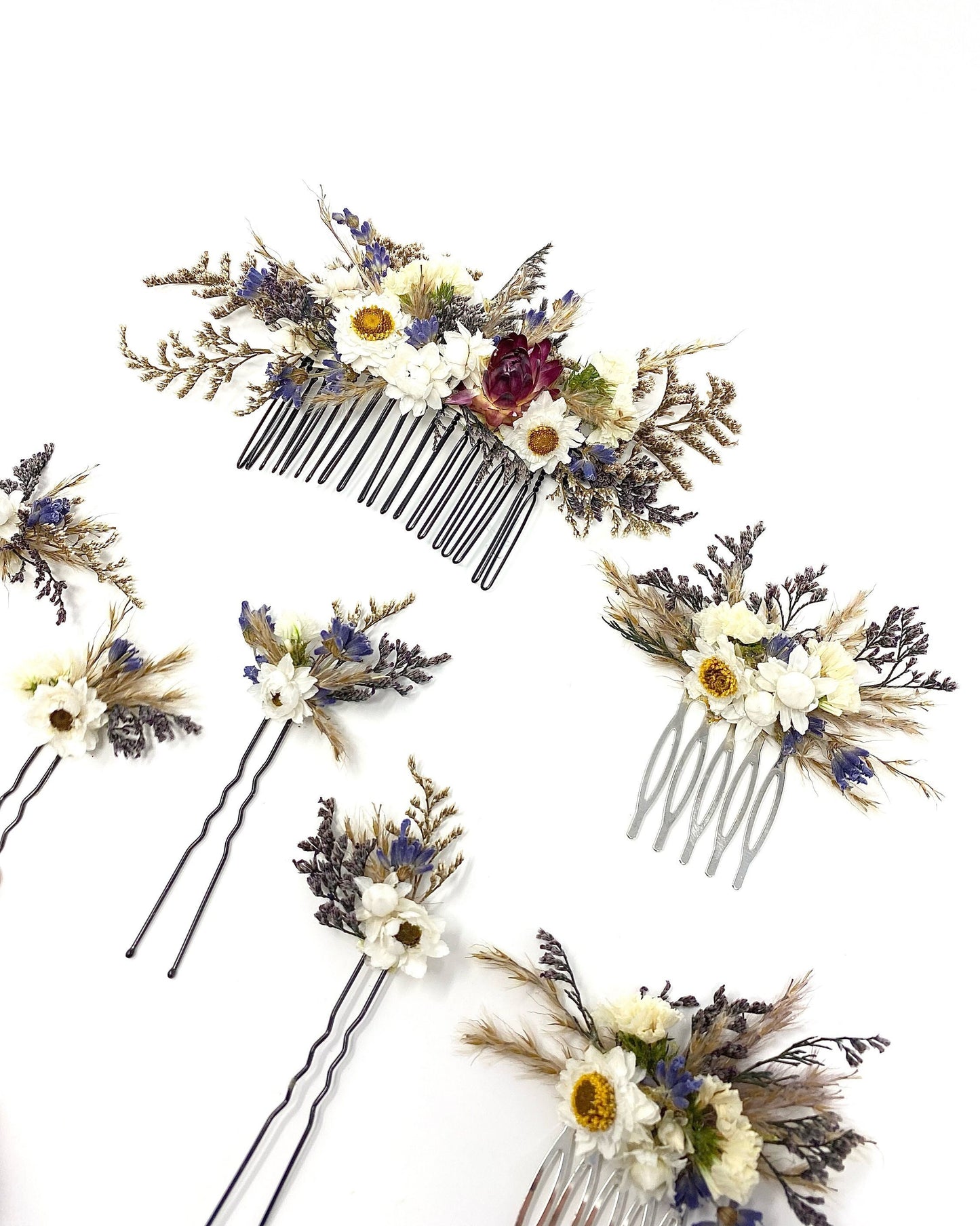 Hair Comb, Hair Pins, Wedding Accessory, Floral Comb, Preserved and Dried Flowers, Cute, Prom, Hair Accessory, Simple, Bridal,