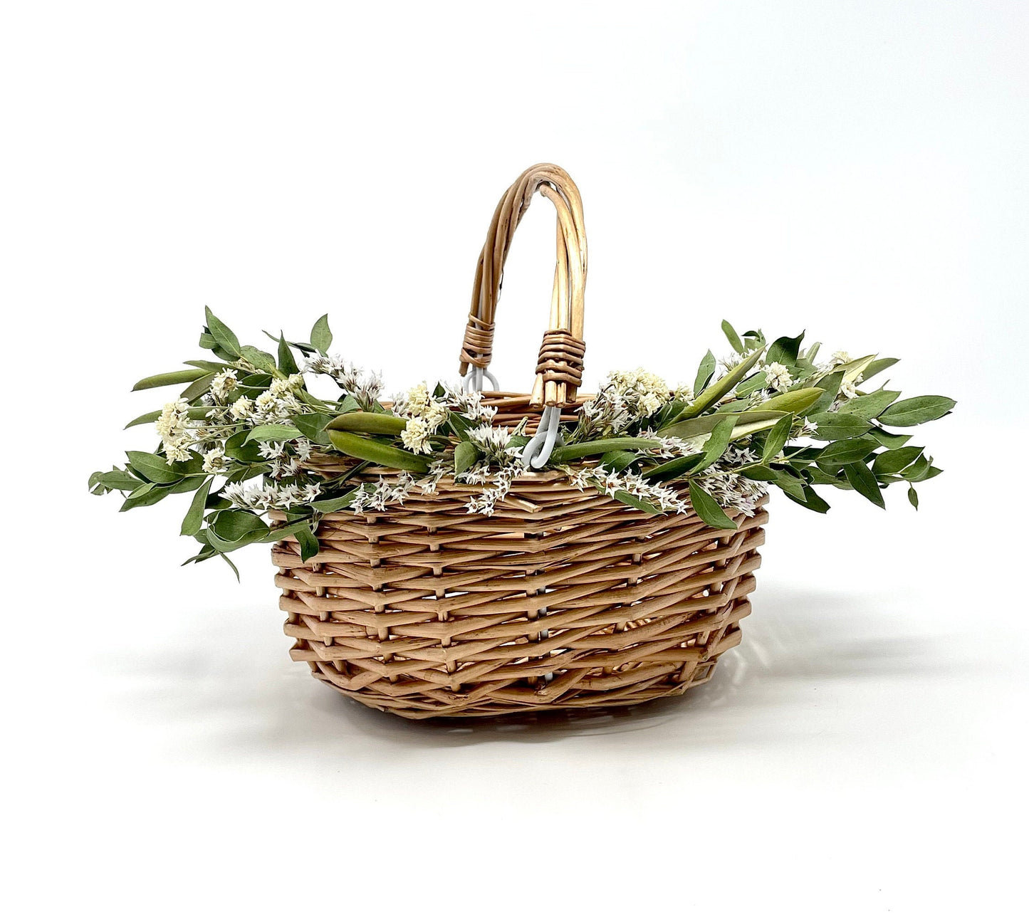 White Green Wedding Bouquet, Tear Drop Eucalyptus, Olive Branches, Fairy, Light, Clean, Earthy, Whimsical, Forest, Decor, Hairpins, Haircomb