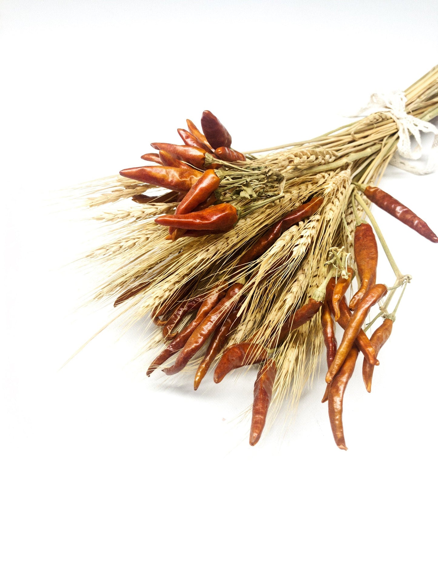 Fall Bouquet, Chili Peppers and Wheat Bouquet, Dried flower, Blonde Wheat, Chiles, Wedding, Bridal, Fall, Rustic, Country, Summer Home Decor