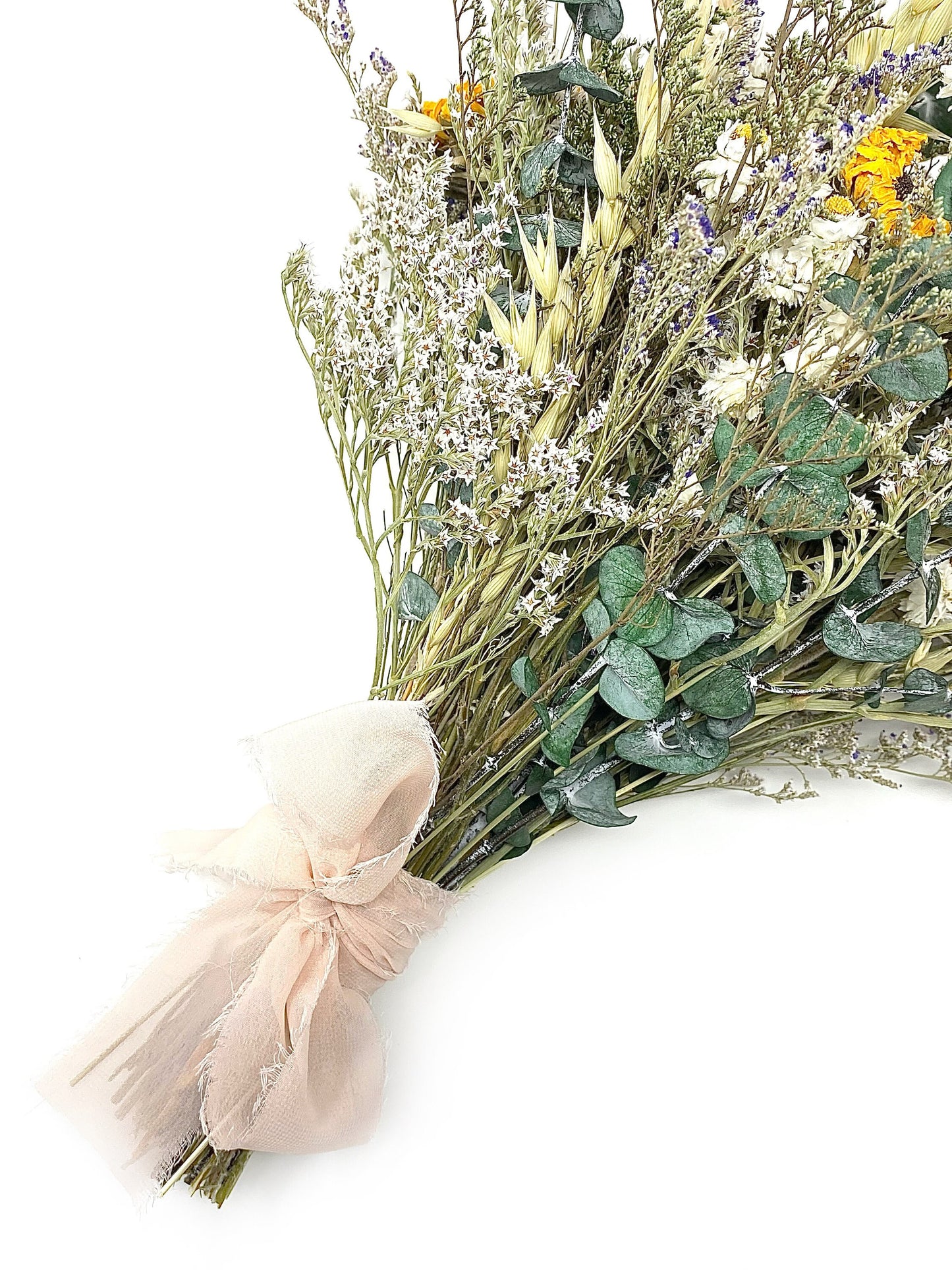 Sunflower Wedding bouquet, Dried Flowers, Summer, Fall, Wildflowers, Boho, Preserved, Floral, Eucalyptus, Bridal, German Statice