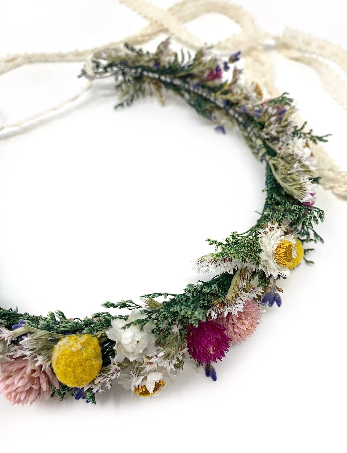 Wedding Head Wreath, Crown, Hoop, Wall Wreath, Halo, Boho, Wild Flower, Floral, Dried Flowers, Simple, Rustic, Preserved, Whimsical, Forest