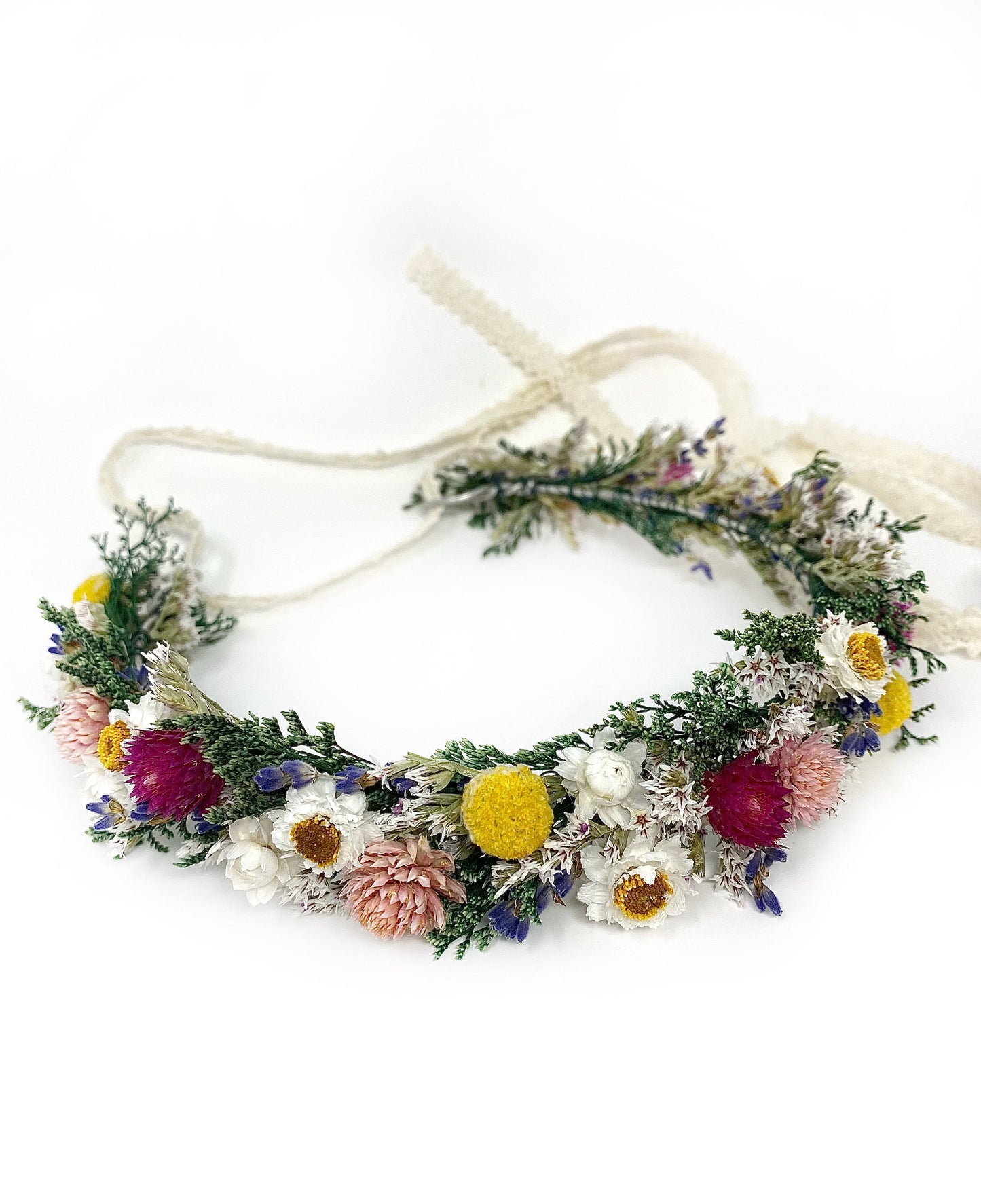 Wedding Head Wreath, Crown, Hoop, Wall Wreath, Halo, Boho, Wild Flower, Floral, Dried Flowers, Simple, Rustic, Preserved, Whimsical, Forest