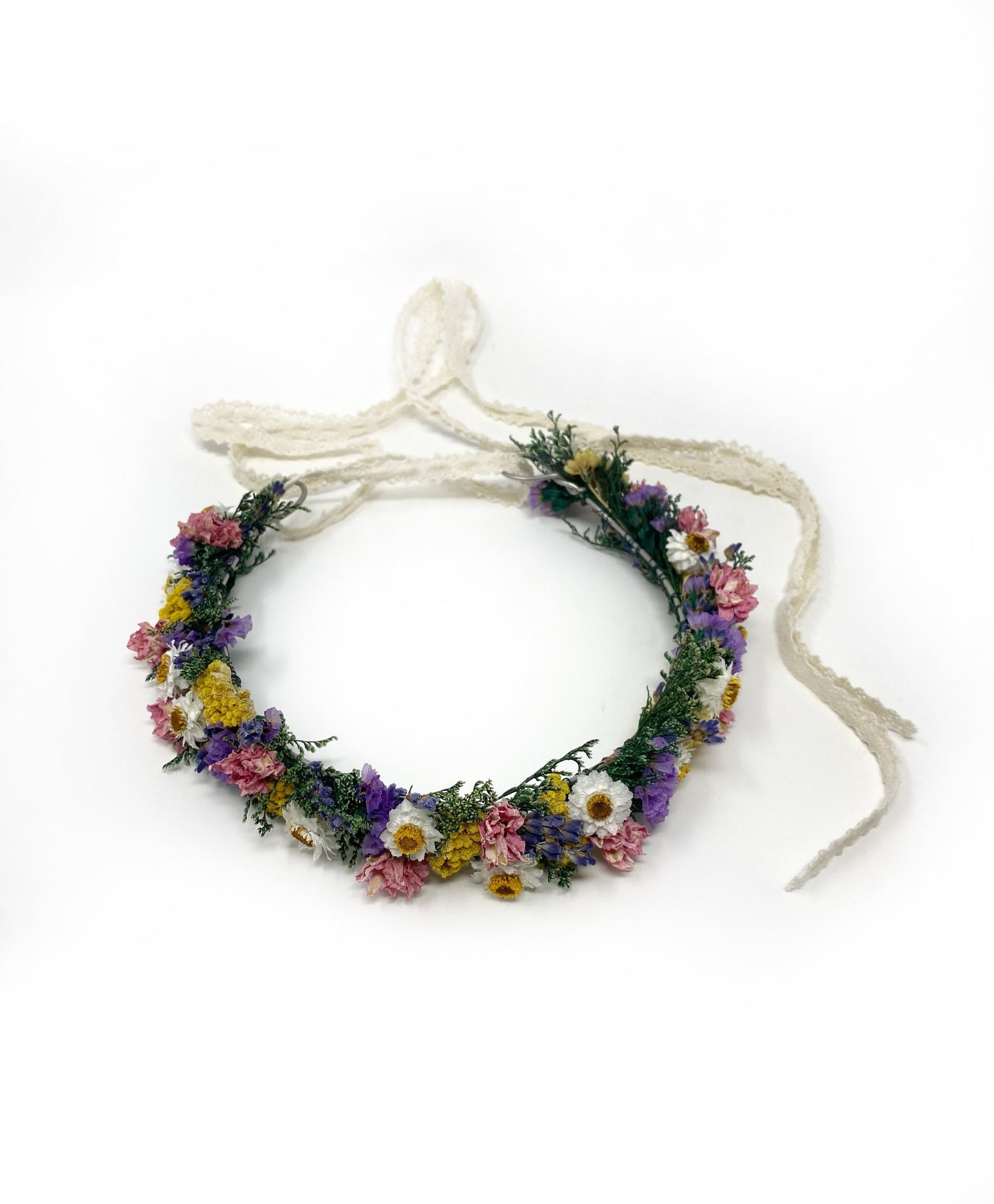 Wedding Head Wreath, Crown, Hoop, Wall Wreath, Halo, Boho, Wild Flower, Floral, Dried Flowers, Simple, Rustic, Preserved, Whimsical, Forest