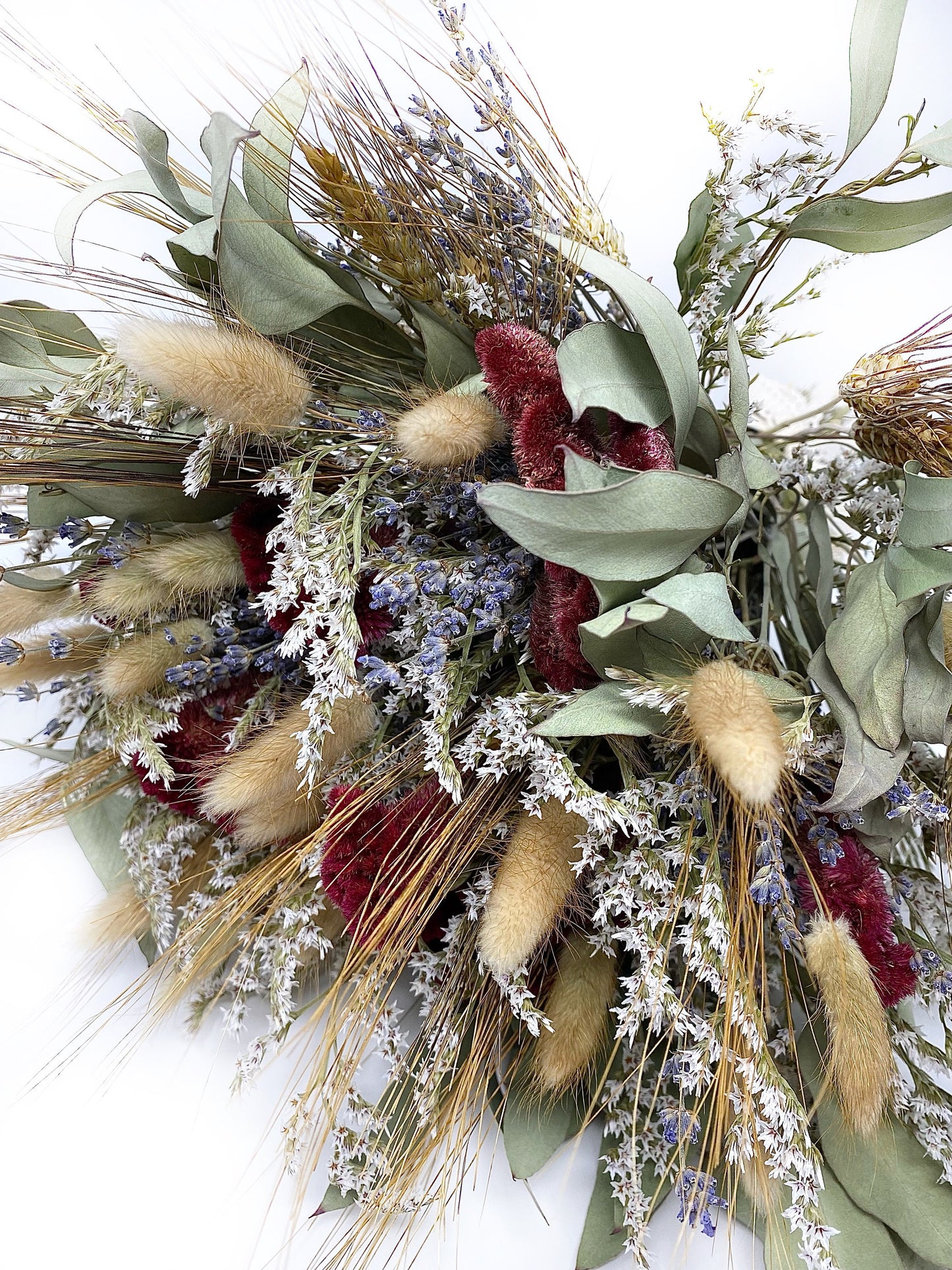 Wedding Bouquet, Floral Arrangement, Dried Flowers, Preserved, Greenery, Dried Flowers, German Statice, Bridal, Lavender, Natural