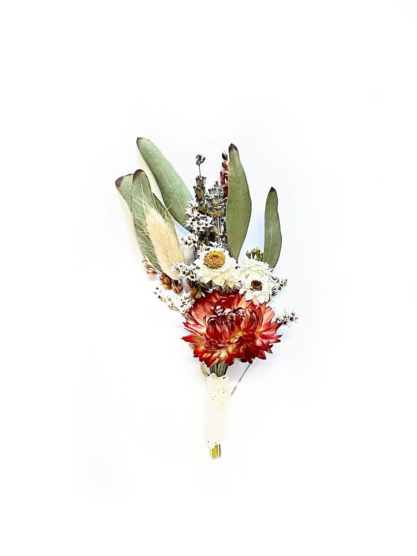 Wedding bouquet, Dried Flowers, Greenery, Orange, Summer, Fall, Wildflowers, Modern, Preserved, Floral, Bunny Tails, Bridal, German Statice
