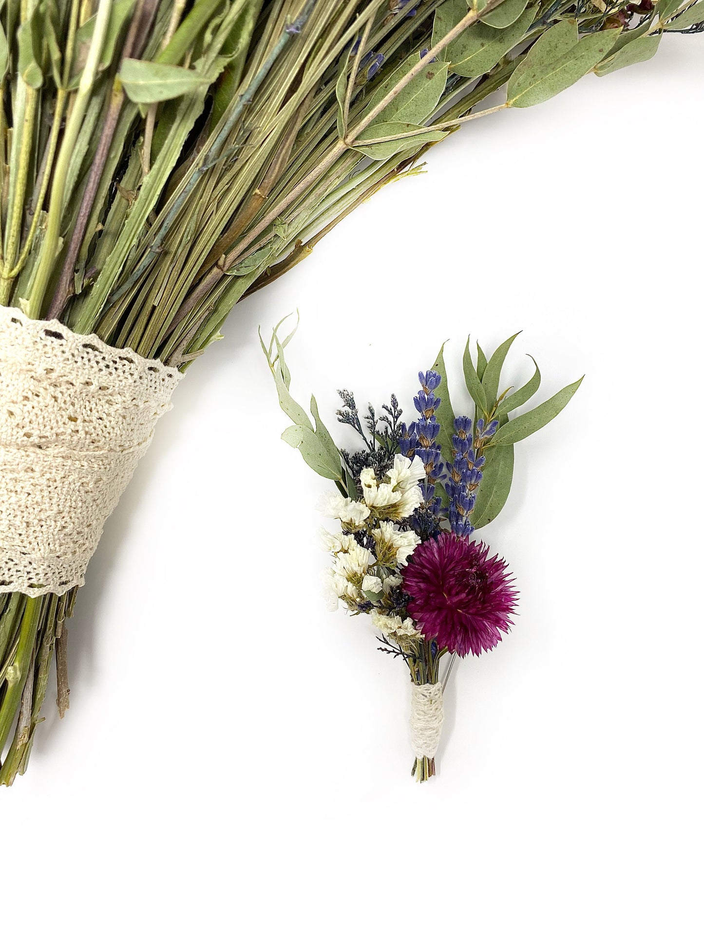 Wedding Bouquet, Lavender, Bridal, Preserved Flowers, Dried Flower Bouquet, Summer, Purple, Greenery, Simple, White,