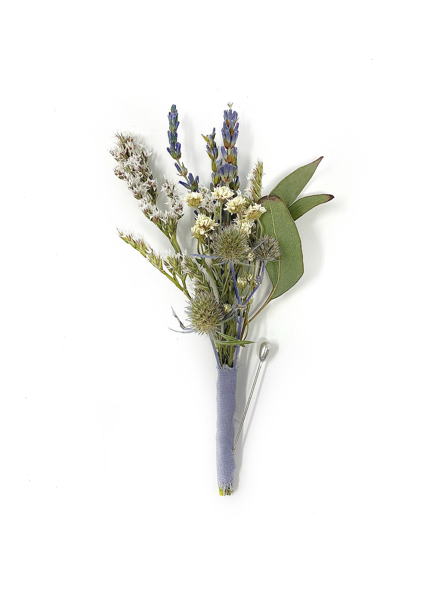 Wedding Bouquet, Dried Flowers, Preserved Floral, Bridal, Natural, Lavender, Bridesmaid, White and Blue, Greenery, Simple, Gift