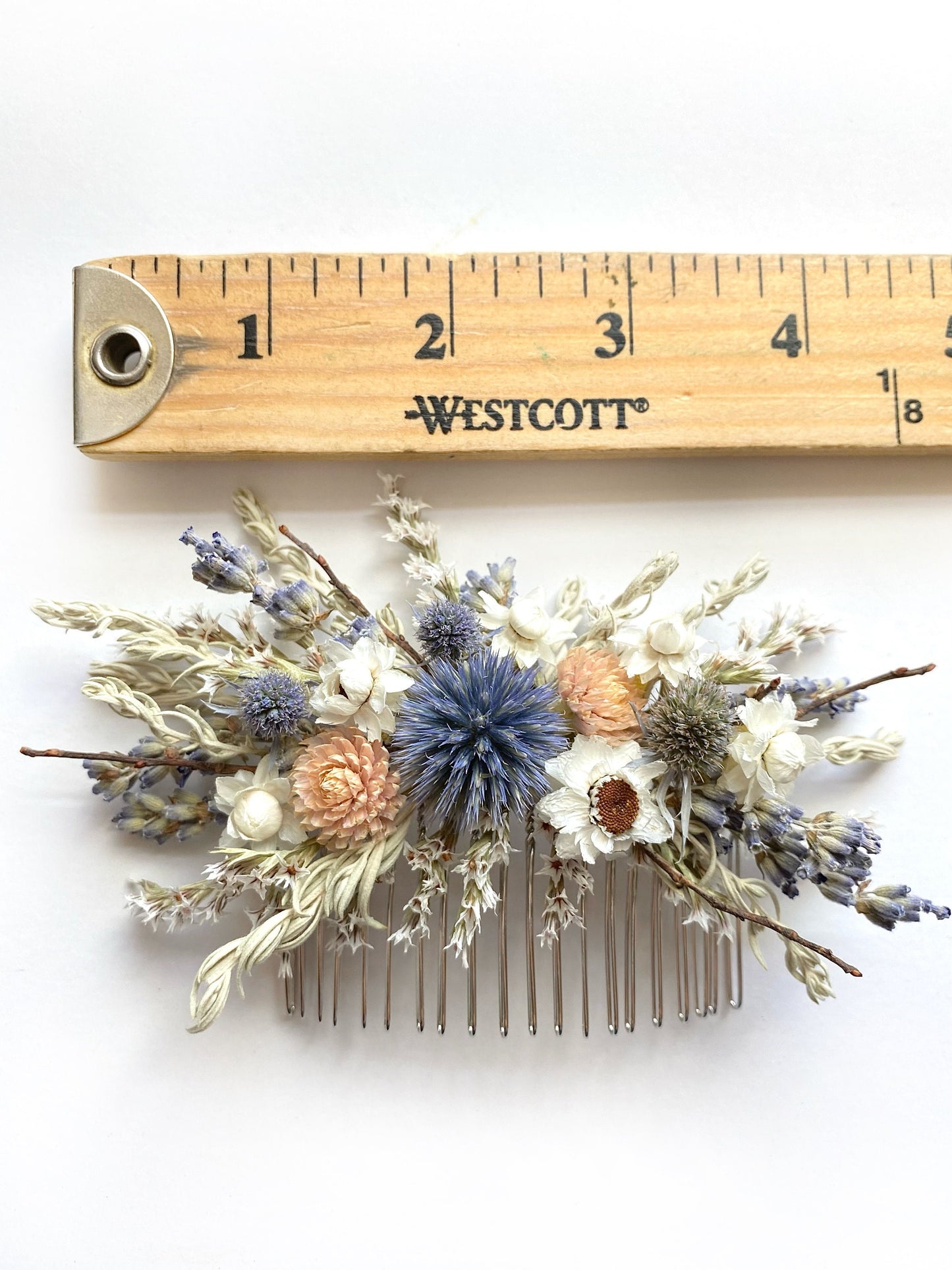 Hair Comb, Summer Hair Pins, Dried flowers, Preserved, Floral Comb, Clip, Wedding, Corsage, Prom, Bridal, Pink, Blue, White, Natural