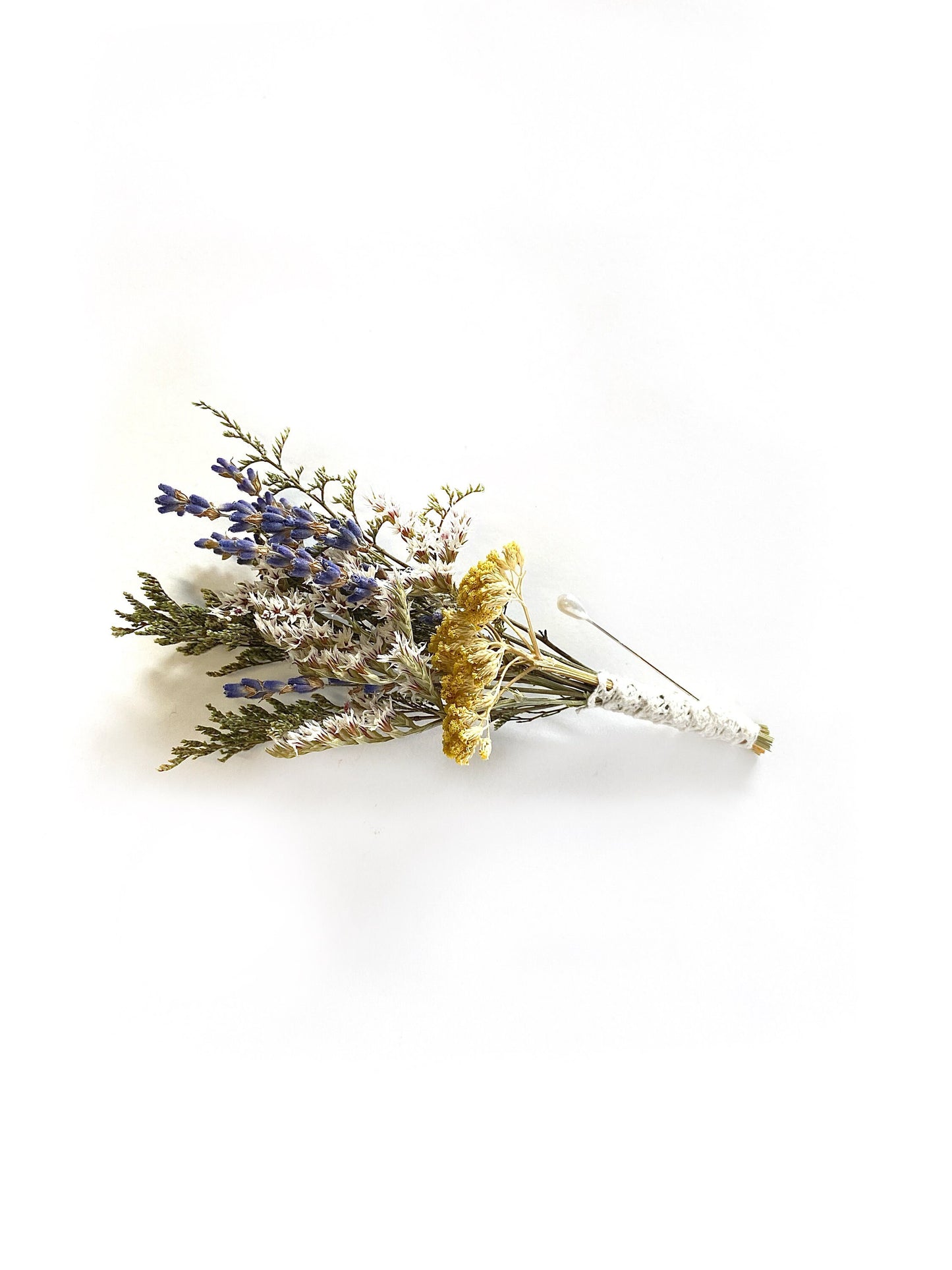Wedding Boutonniere, Dried Flowers, Preserved Floral, Decor, Lavender, German Statice, Bridal Accessories