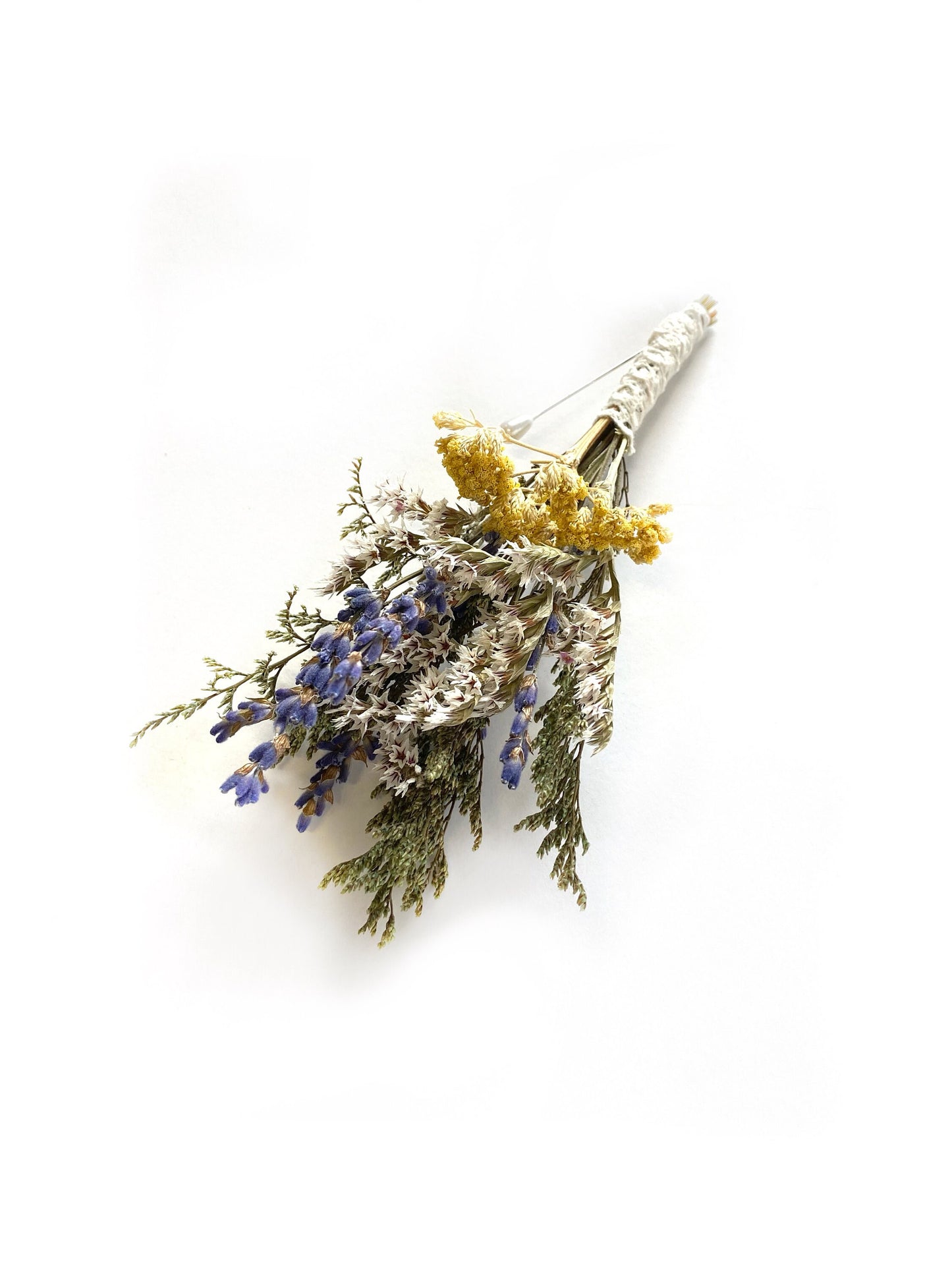 Wedding Boutonniere, Dried Flowers, Preserved Floral, Decor, Lavender, German Statice, Bridal Accessories