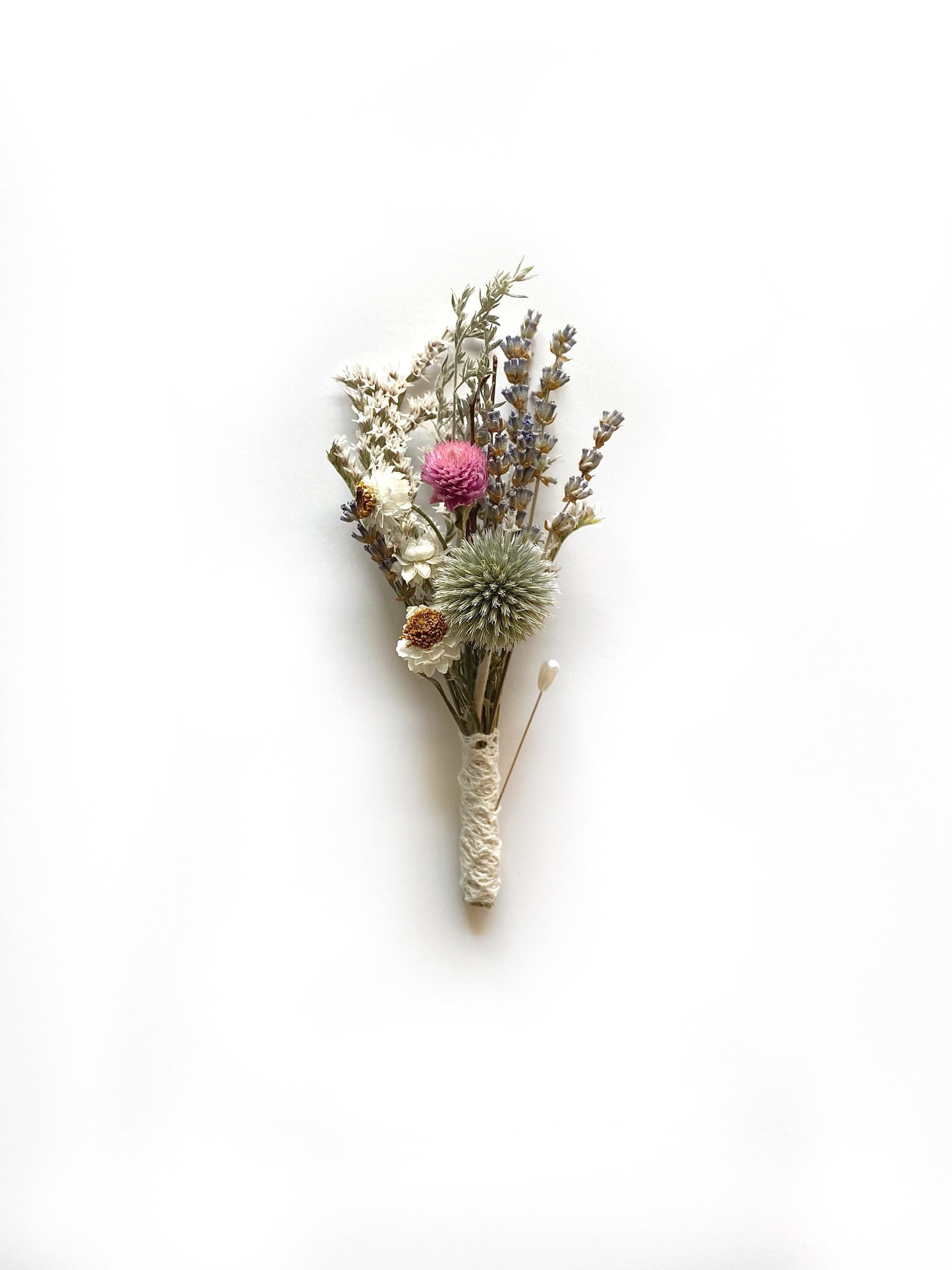 Wedding Bouquet, Winter Style, Lavender, Sweet Huck, German Statice, Wedding, Head wreath, boutonnire, corsage, Cute, Pink, hair comb