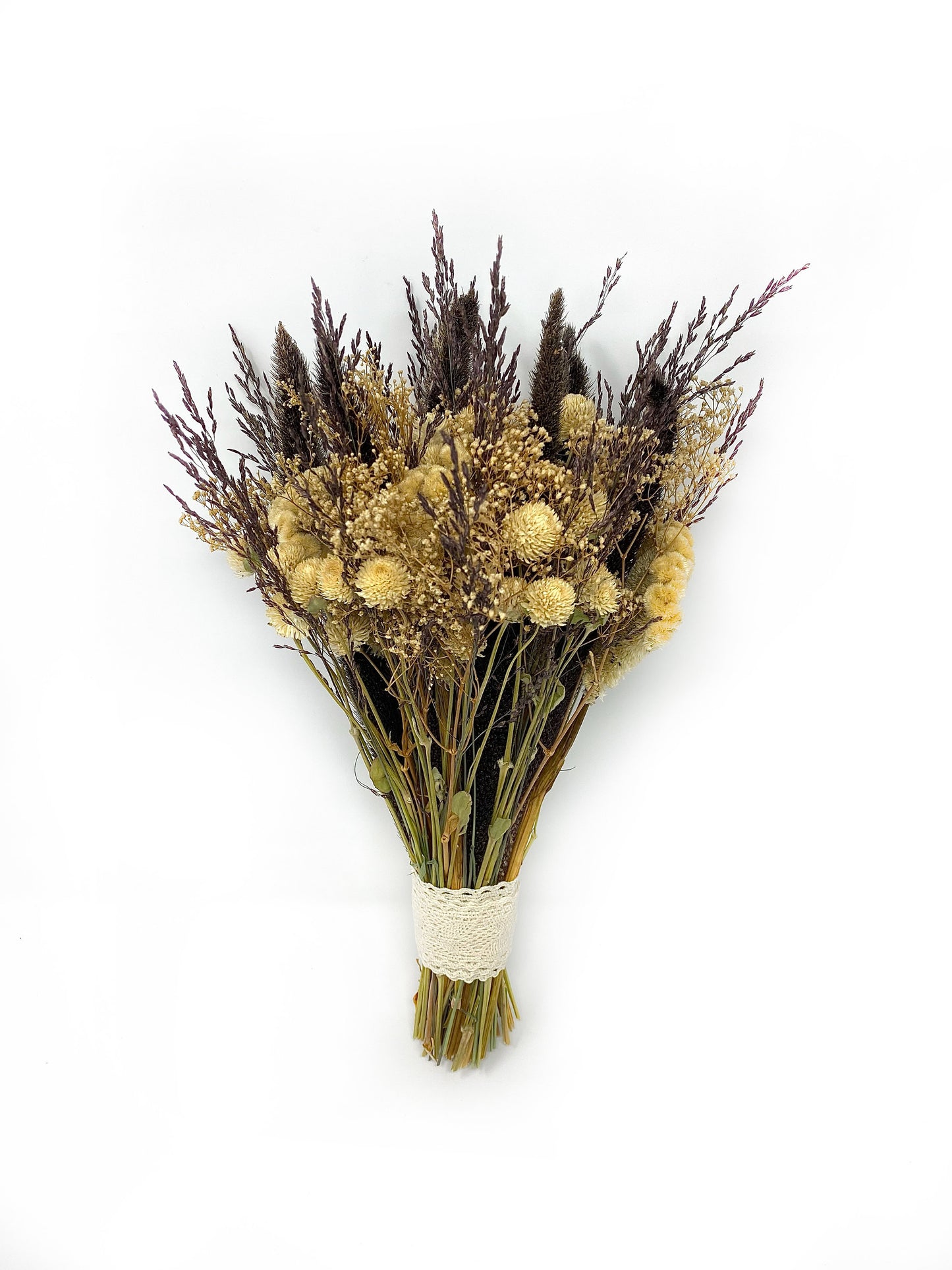 Fall Bouquet, Wedding Floral, Preserved Flowers, Cream, Coxcomb, Bridal, Rustic, Dark Purple, Natural, Throw Bouquet