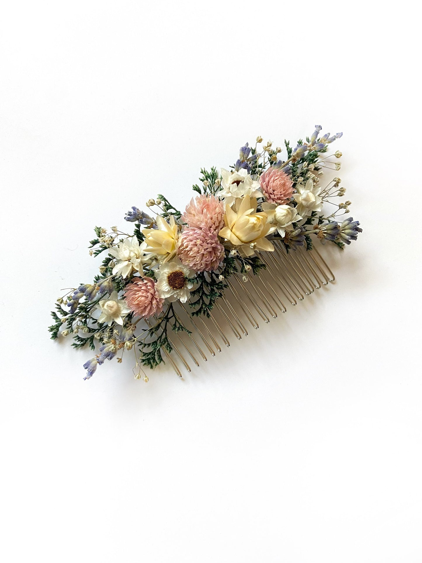 Hair Comb, Hair Pins, Dried flowers, Preserved, Floral Comb, Hair Clip Accessories, Wedding Accessory, Simple, Fairy, Spring, Prom, Bridal