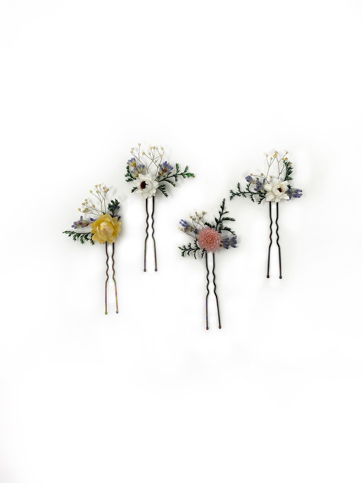 Hair Comb, Hair Pins, Dried flowers, Preserved, Floral Comb, Hair Clip Accessories, Wedding Accessory, Simple, Fairy, Spring, Prom, Bridal