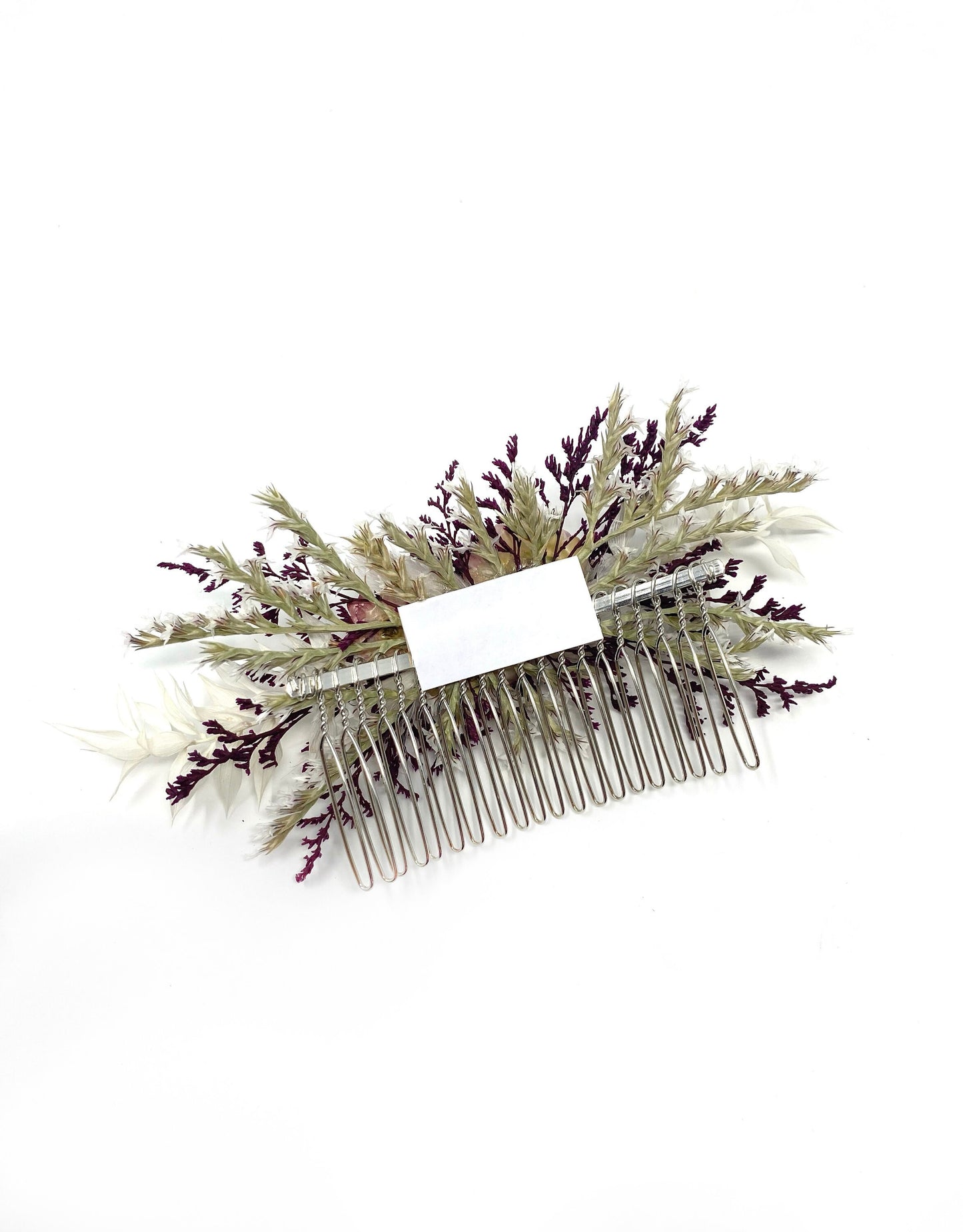 Hair Comb, Hair Pins, Dried flowers, Preserved, Floral Comb, Clip, Wedding, Corsage, Prom, Bridal, Purple, Pink, White, Ruscus, Summer