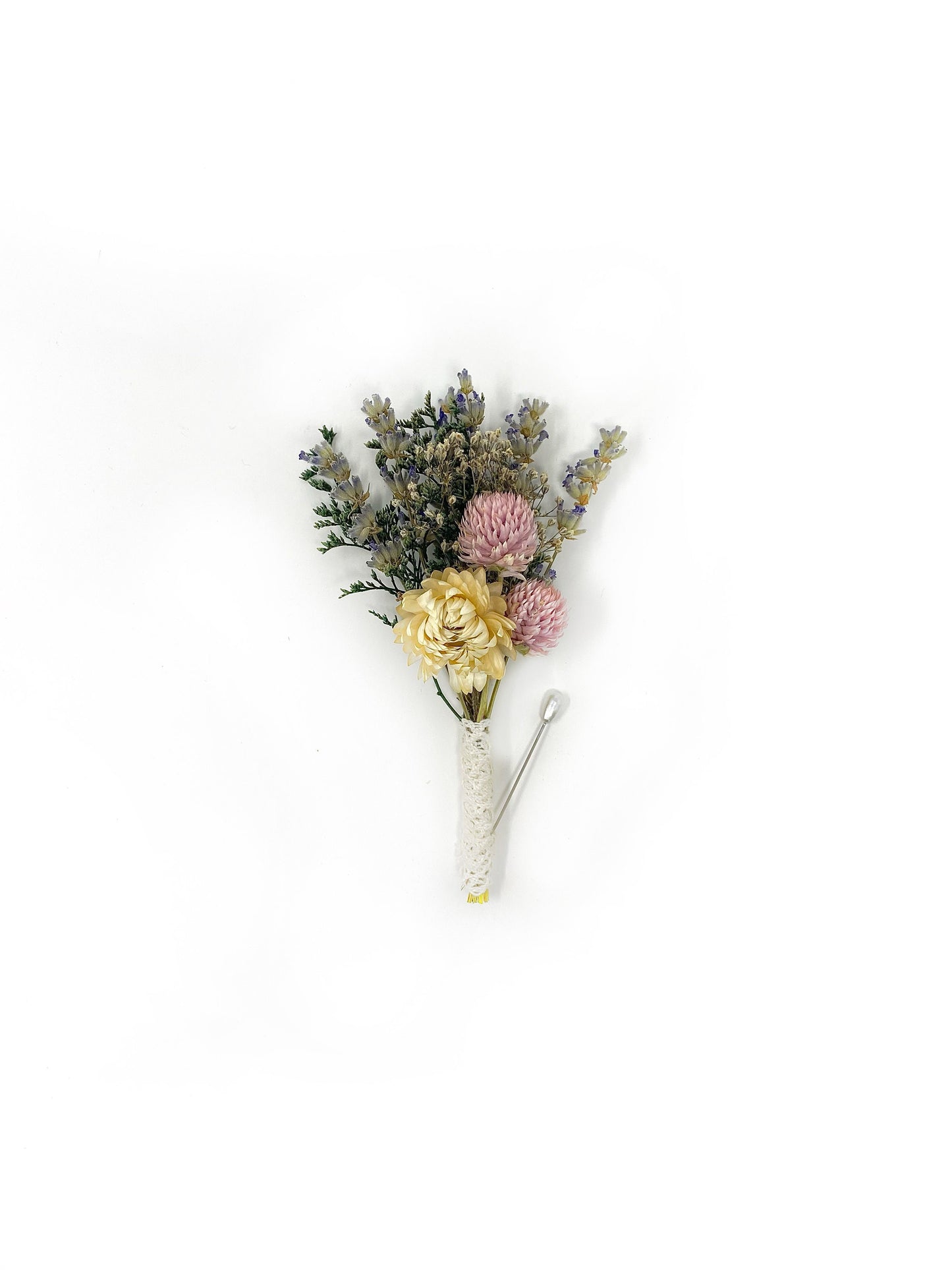 Wedding Bouquet, Dried Flowers, Preserved Floral, Rustic, Ammobium, Bridal, Winter, Throw Bouquet, Spring, Pink and White, Fairy, Lavender