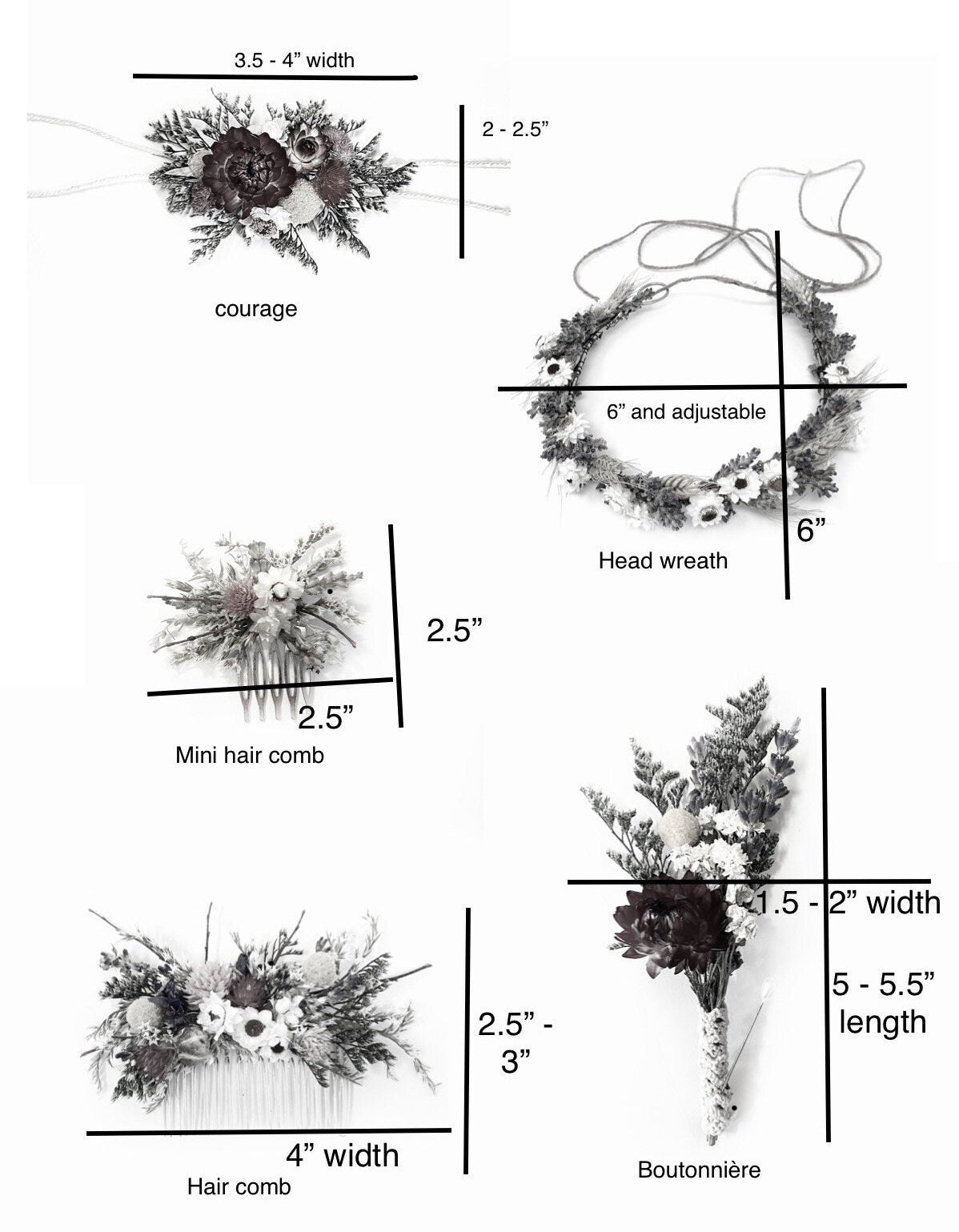 Corsage, wedding accessories, prom, floral corsage, dried flowers, preserved, boutonniere, natural, simple, light color, green, blue, white