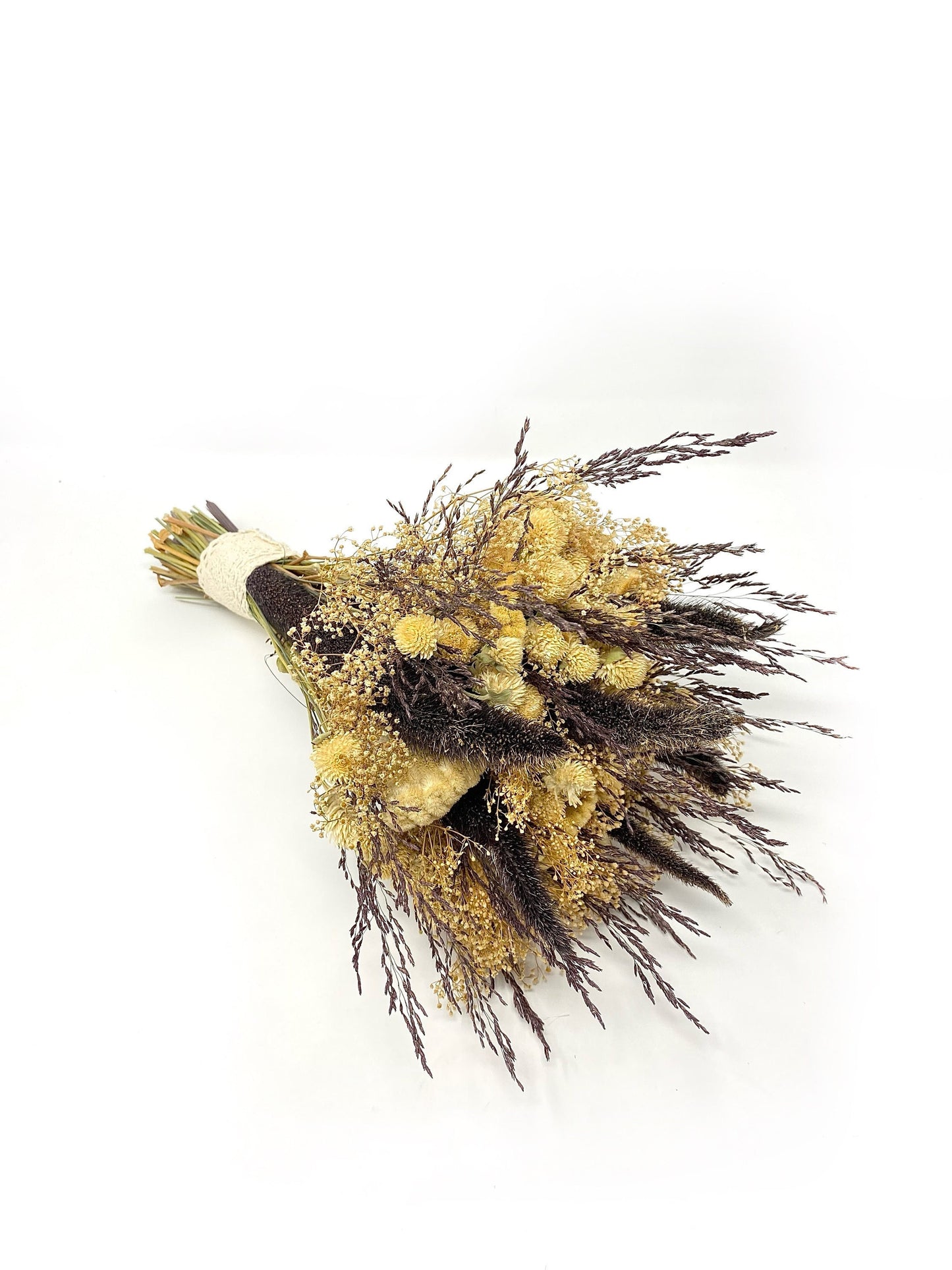 Fall Bouquet, Wedding Floral, Preserved Flowers, Cream, Coxcomb, Bridal, Rustic, Dark Purple, Natural, Throw Bouquet