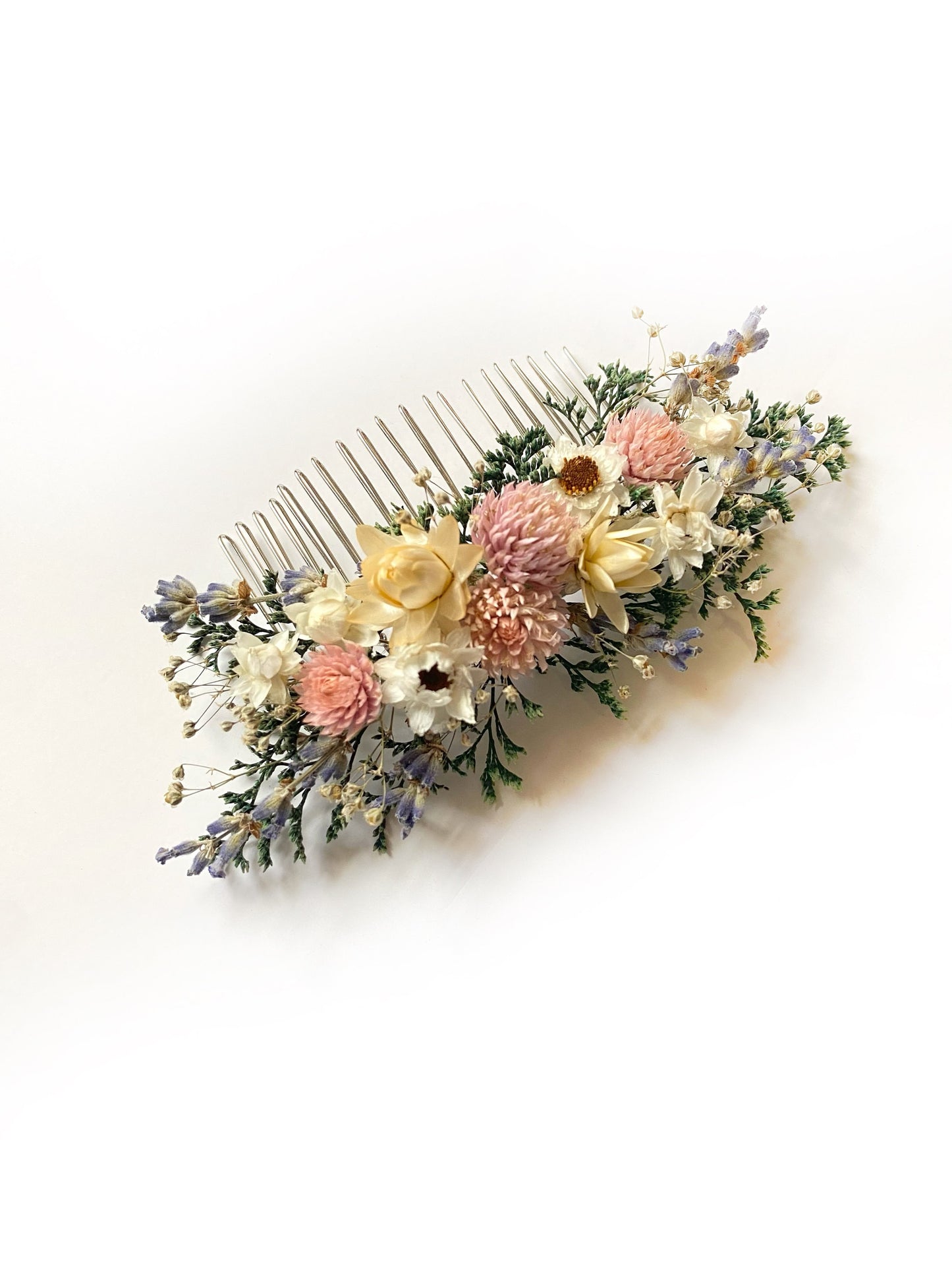 Hair Comb, Hair Pins, Dried flowers, Preserved, Floral Comb, Hair Clip Accessories, Wedding Accessory, Simple, Fairy, Spring, Prom, Bridal