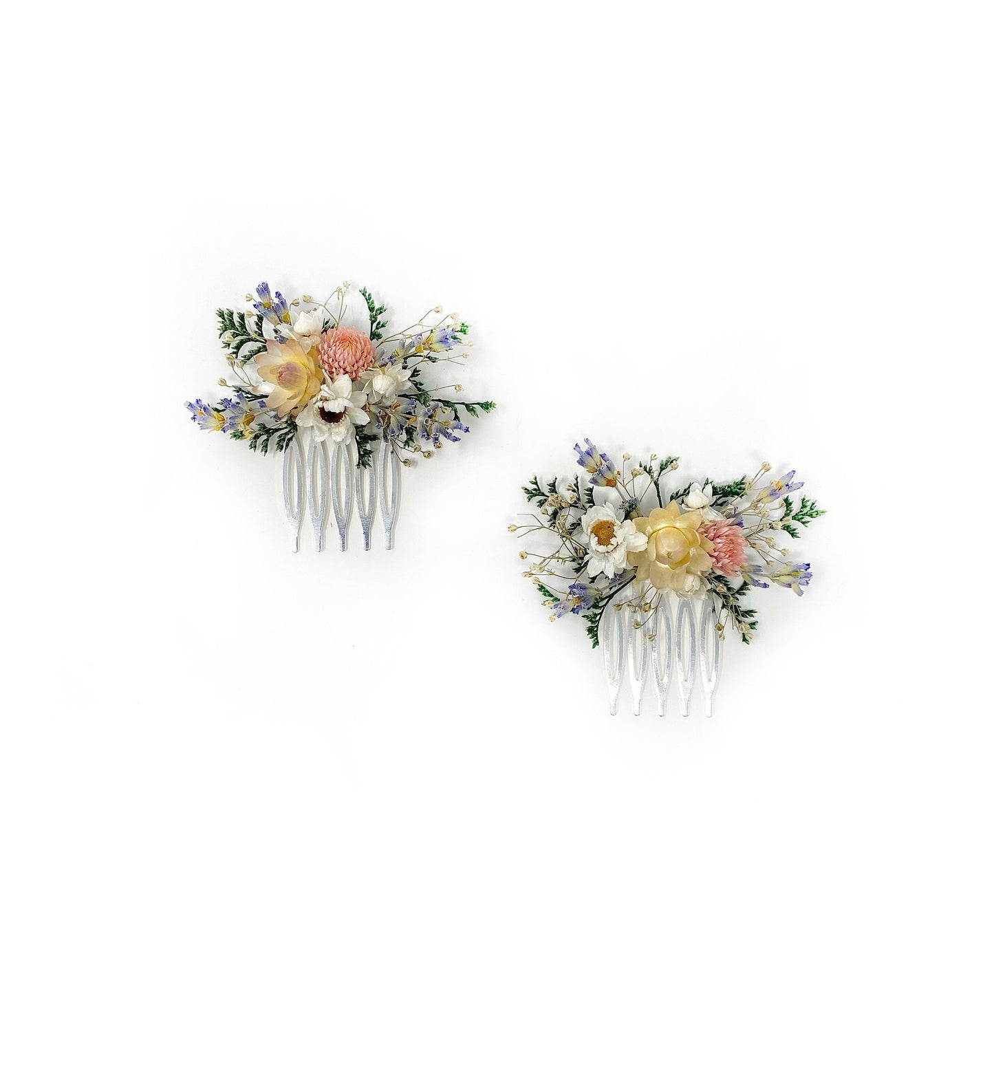 Hair Comb, Hair Pins, Dried flowers, Preserved, Floral Comb, Hair Clip Accessories, Wedding Accessory, Simple, Fairy, Spring, Prom, Bridal