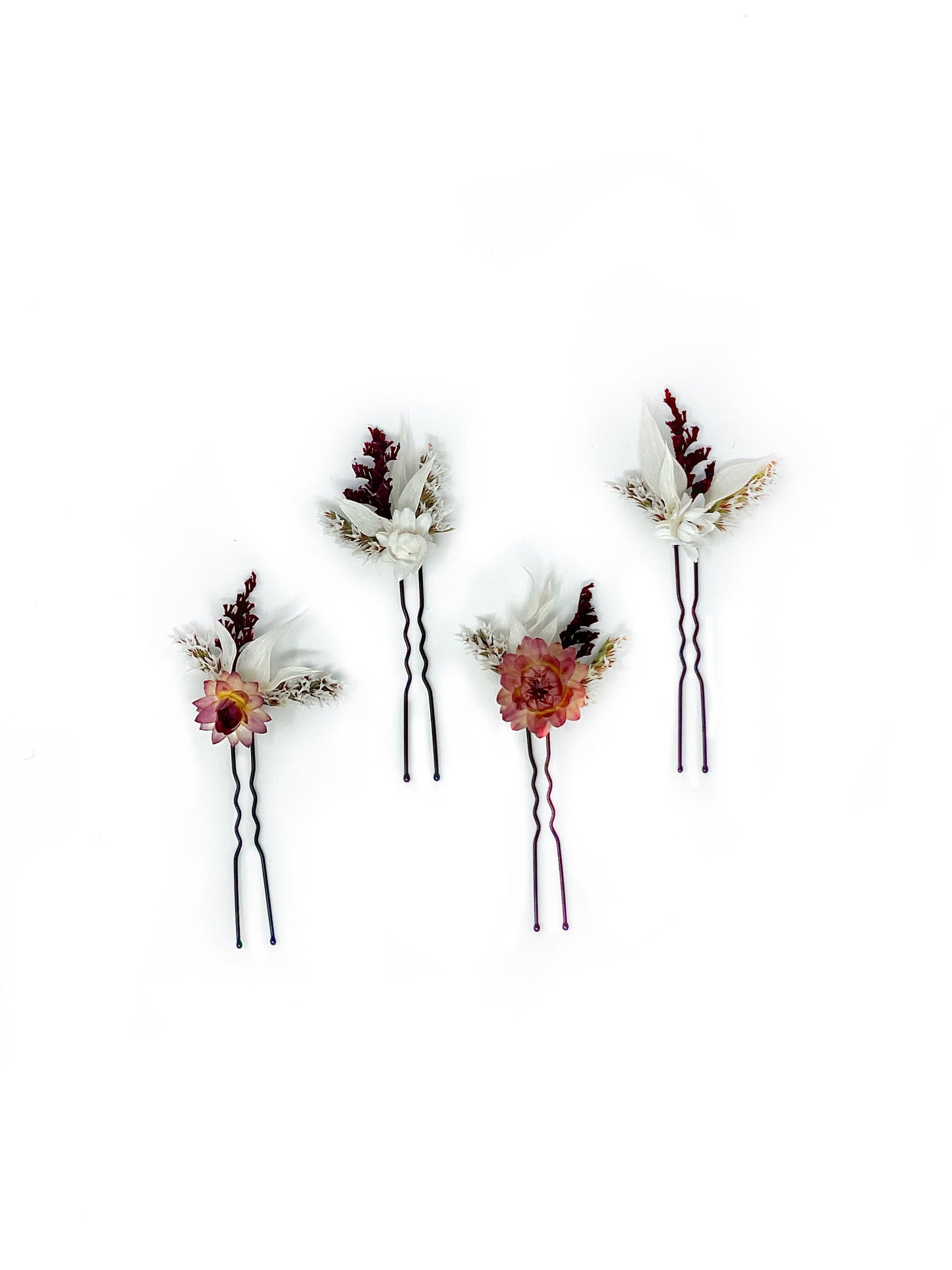 Wedding Bouquet, Dried Flowers, Preserved Floral, Rustic, Bunny Tails, Bridal, Strawflowers, Throw Bouquet, Spring, Pink, Purple, White
