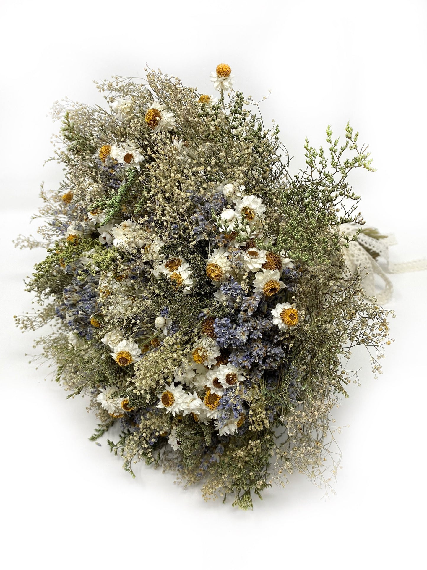 Wedding Bouquet, Fall Decor, Throw bouquet, Natural, Lavender, Ammobium, Caspia, Babies Breath, House Decoration, Dried Flowers, Natural
