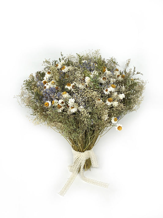 Wedding Bouquet, Fall Decor, Throw bouquet, Natural, Lavender, Ammobium, Caspia, Babies Breath, House Decoration, Dried Flowers, Natural