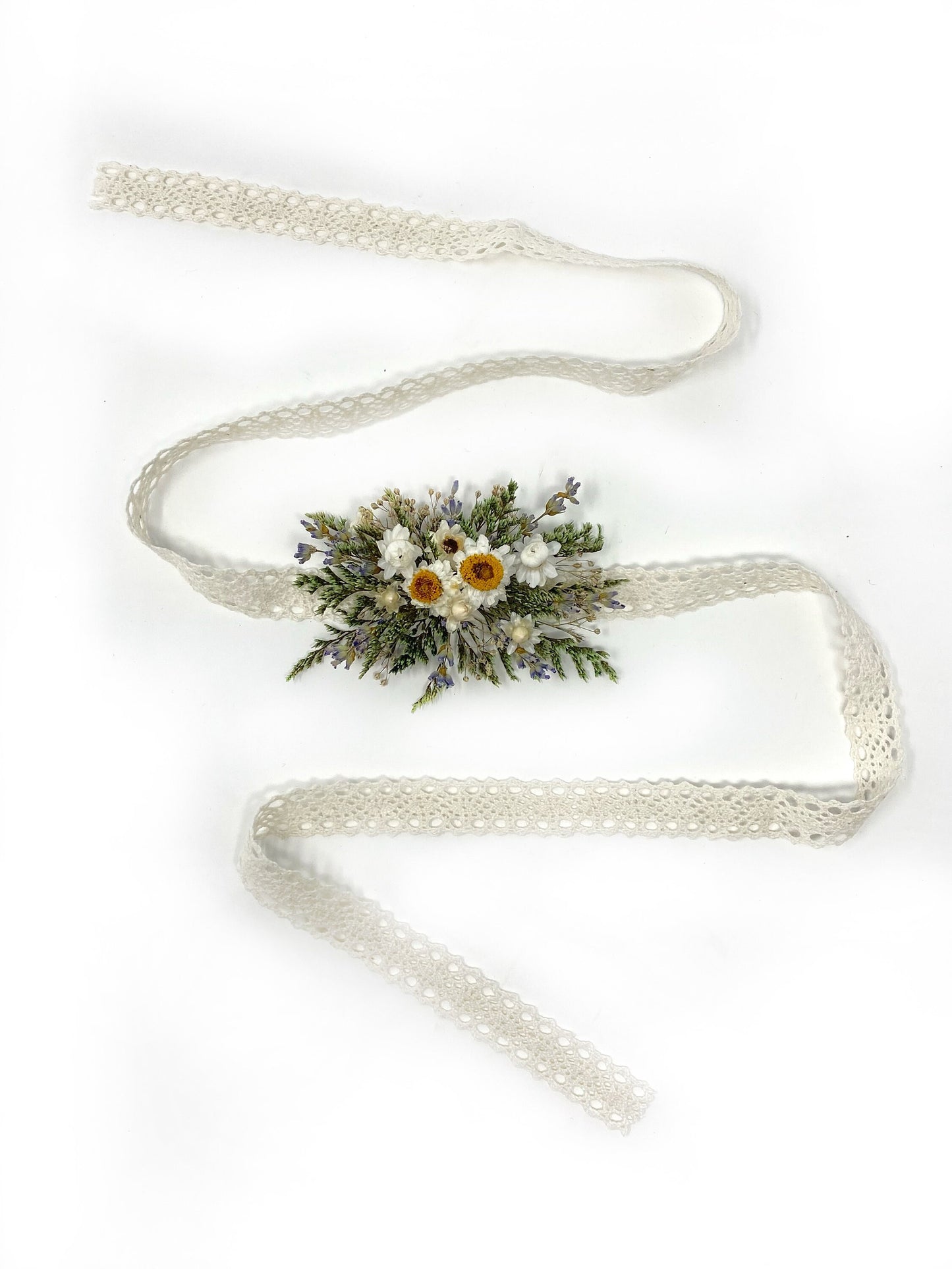 Hair Comb, Hair Pins, Dried flowers, Preserved, Floral Comb, Clip, Wedding, Corsage, Prom, Bridal, Green, White