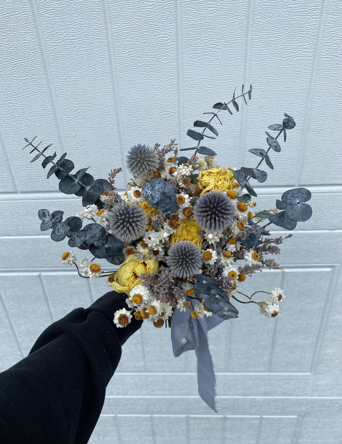 Summer Bouquet, Wedding Flowers, Dried Florals, Peonies, Yellow and White, Throw Bouquet, Greenery, Summer Florals, Hydrangeas, Bridal