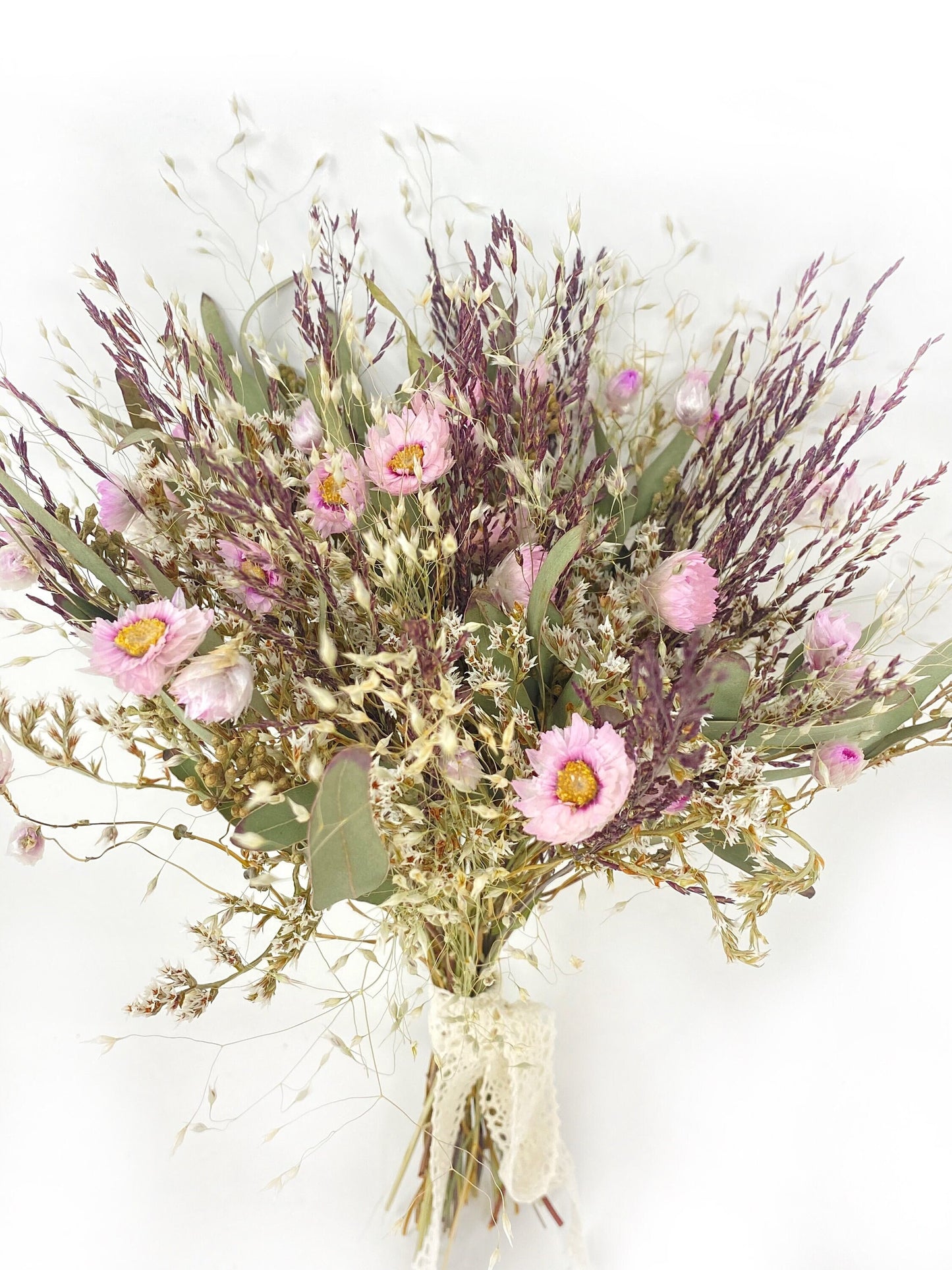 Summer Bouquet, Dried Flowers, Wedding Florals, Purple, Fairy, Throw Bouquet, Summer Florals, Greenery, Light colors, Bridal, Anniversary