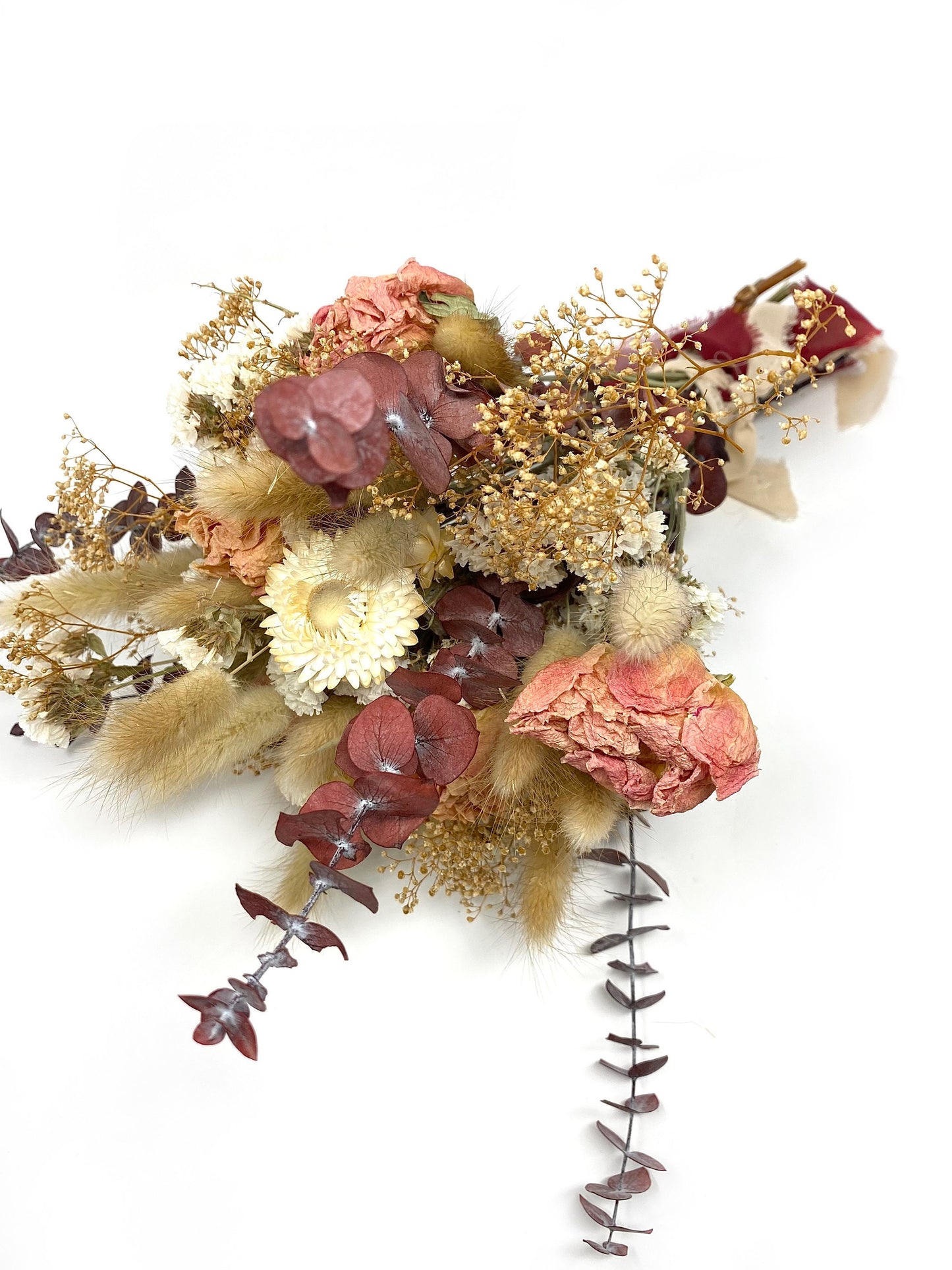 Fall Bouquet, Wedding, Dried Flowers, Majestic, Preserved Floral, Bridal, Ribbon, Neutral Colors, Peonies, Gift Bouquet, Bunny Tails