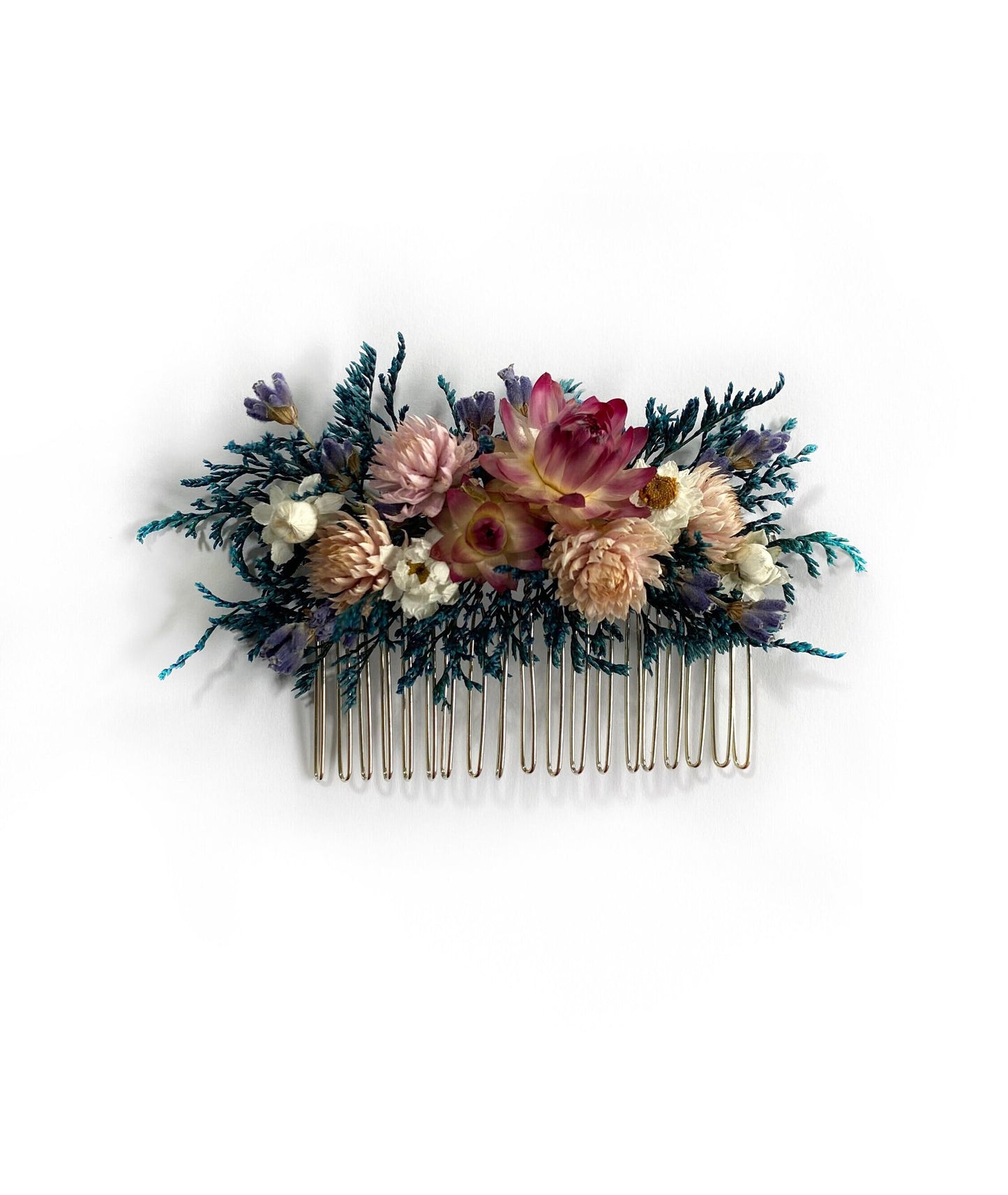 Hair Comb, Hair Pins, Dried flowers, Preserved, Floral Comb, Hair Clip Accessories, Wedding Accessory, Simple, Wedding Corsage, Prom, Bridal