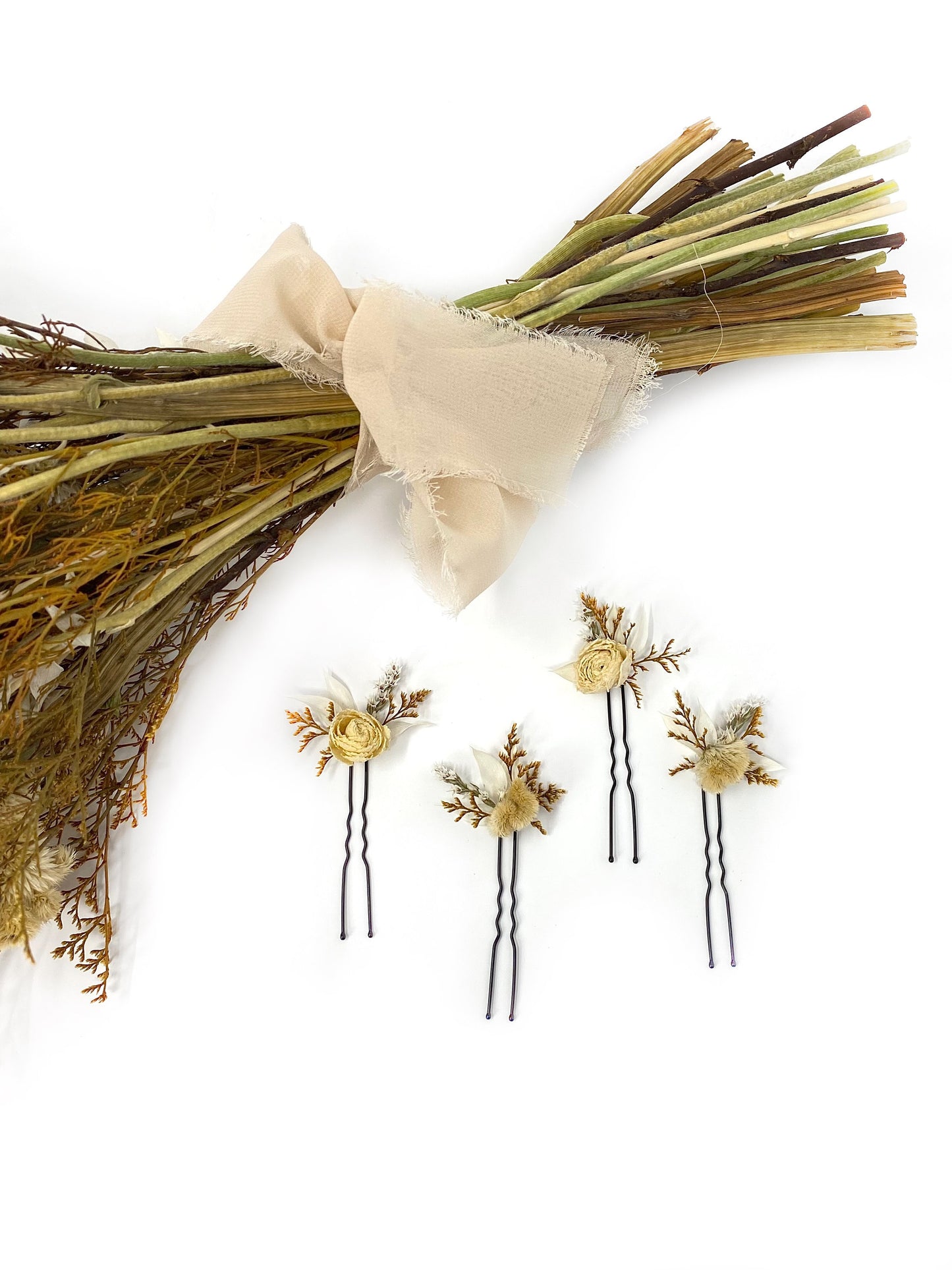 Fall Bouquet, Wedding Flowers, Floral Arrangement, Dried Flowers, Preserved, Dried Flowers, Bridal, Natural, Orange and White , Home Decor