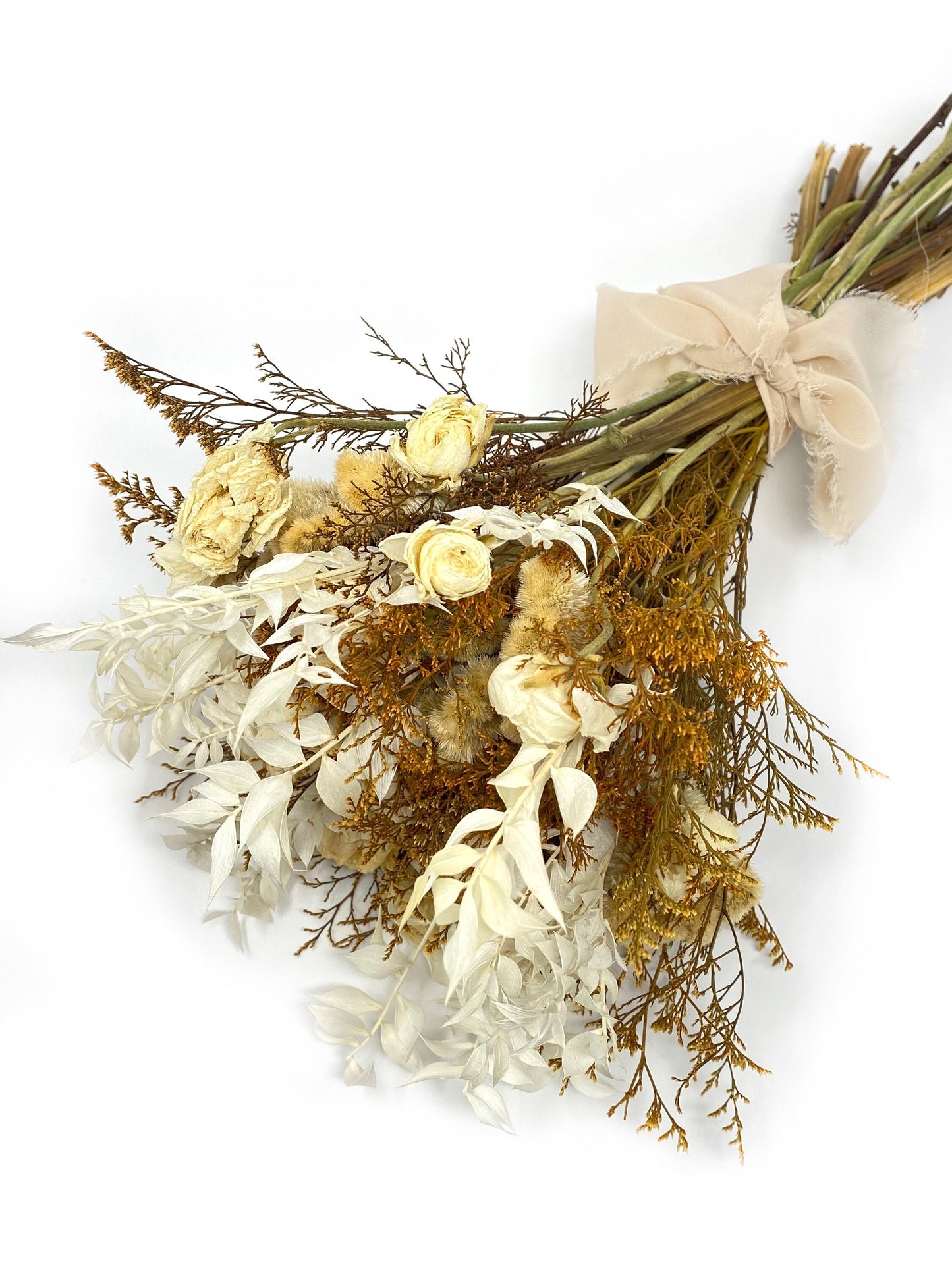 Fall Bouquet, Wedding Flowers, Floral Arrangement, Dried Flowers, Preserved, Dried Flowers, Bridal, Natural, Orange and White , Home Decor