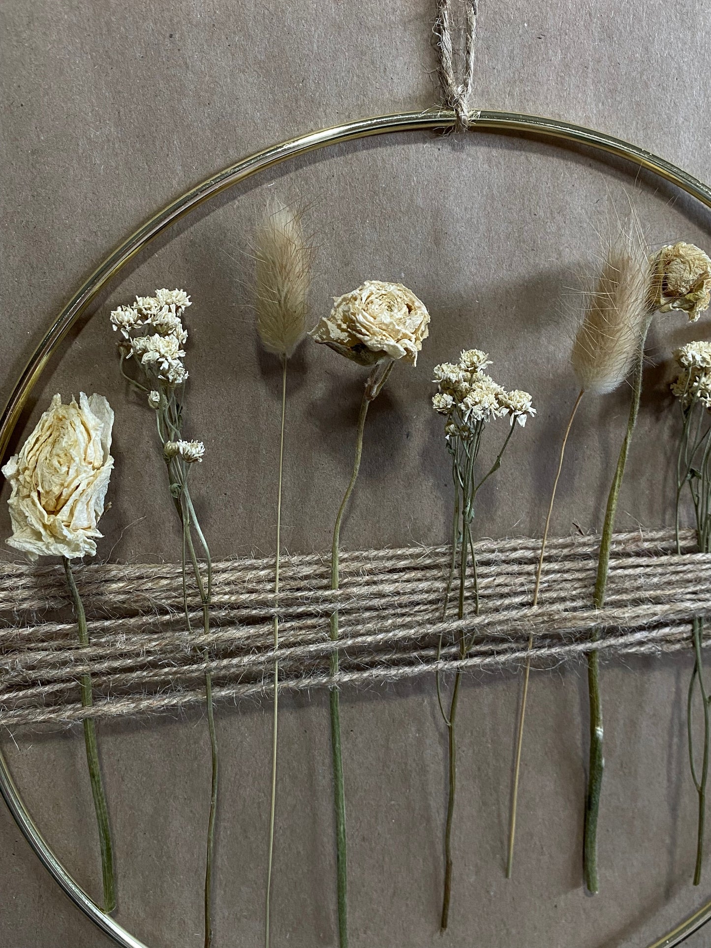 DIY Wall Decor, Dried Flowers, Beige, Gift Ideas, Preserved Floral, White