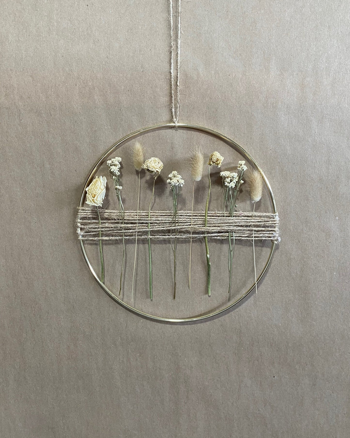 DIY Wall Decor, Dried Flowers, Beige, Gift Ideas, Preserved Floral, White