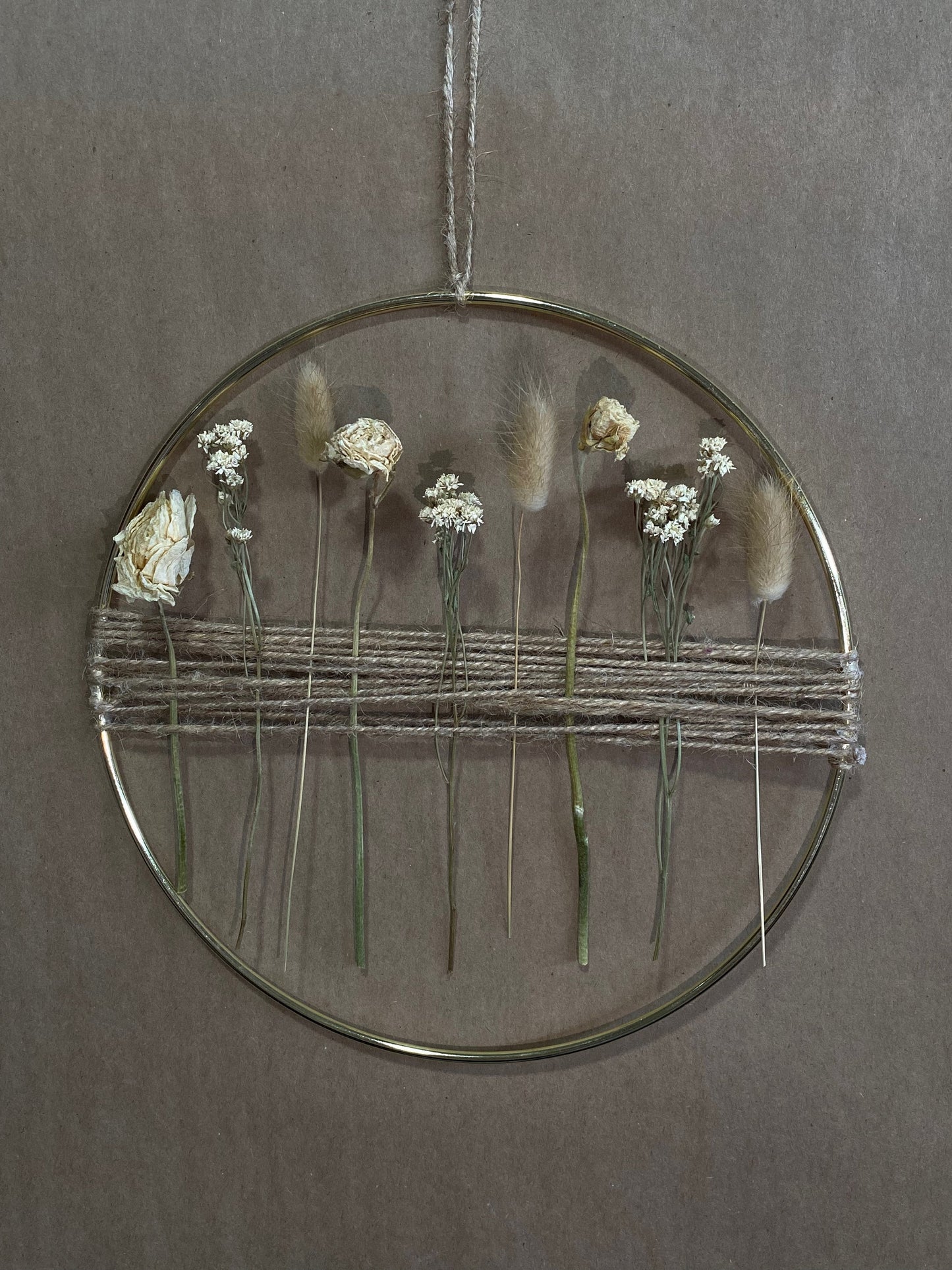 DIY Wall Decor, Dried Flowers, Beige, Gift Ideas, Preserved Floral, White