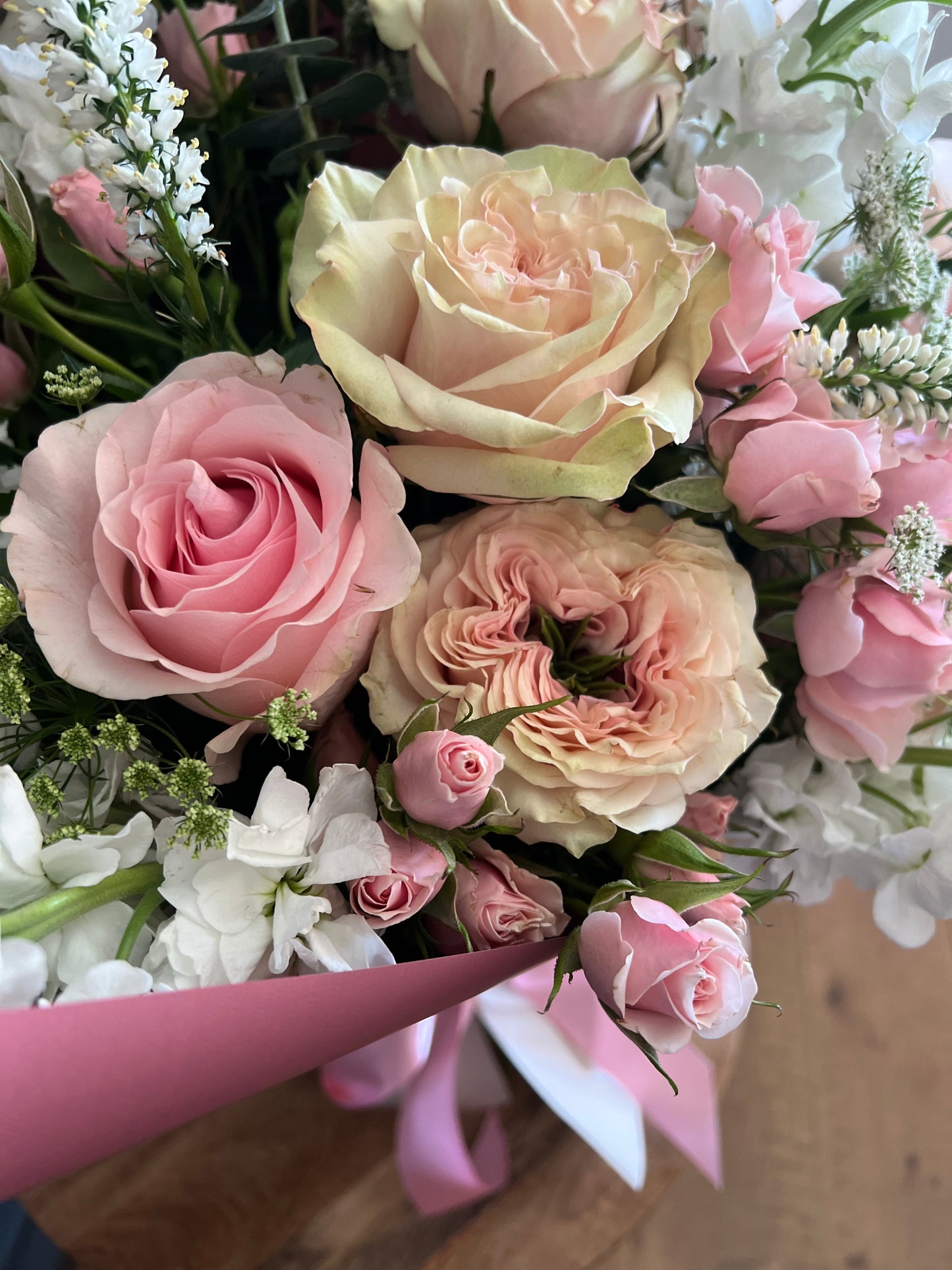 Fresh Flower Bouquets: Blush Pink