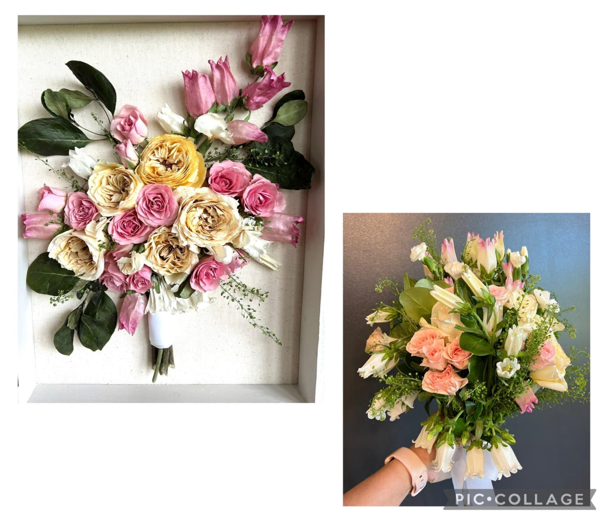 Bouquet Preservation, Shadow Box, Keepsake Box, Memory, Bridal Flowers, Display Case, Frame Box Flower, White, Bouquet Memory Box