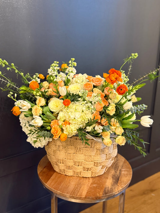 Sunset Bloom Basket