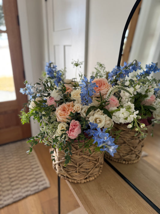 Bluebell & Blush Basket