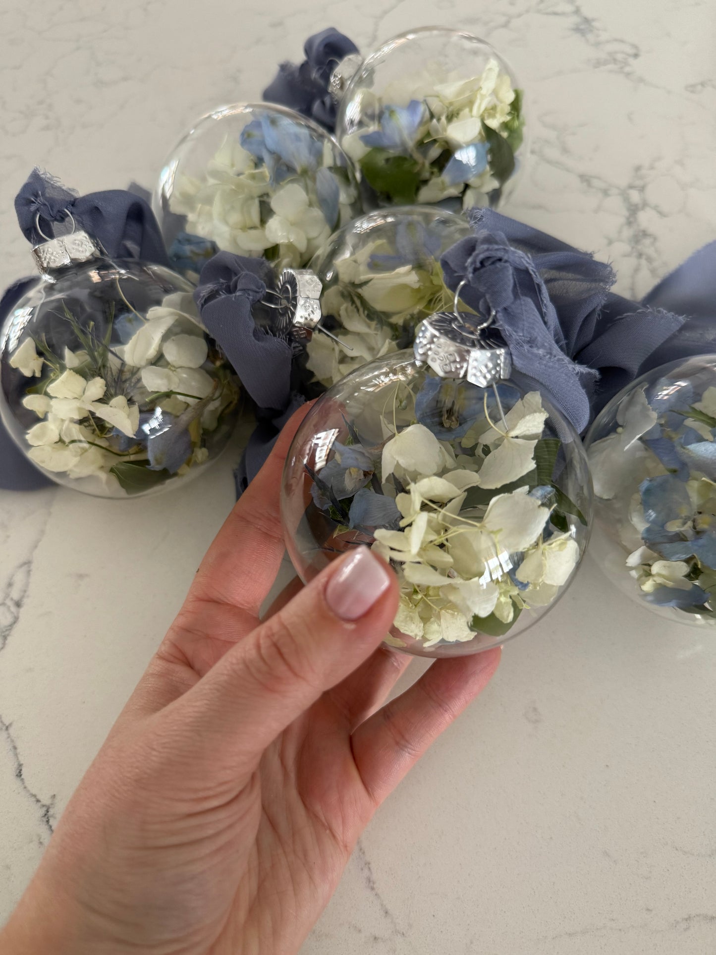Flower Preservation - Glass Ornament